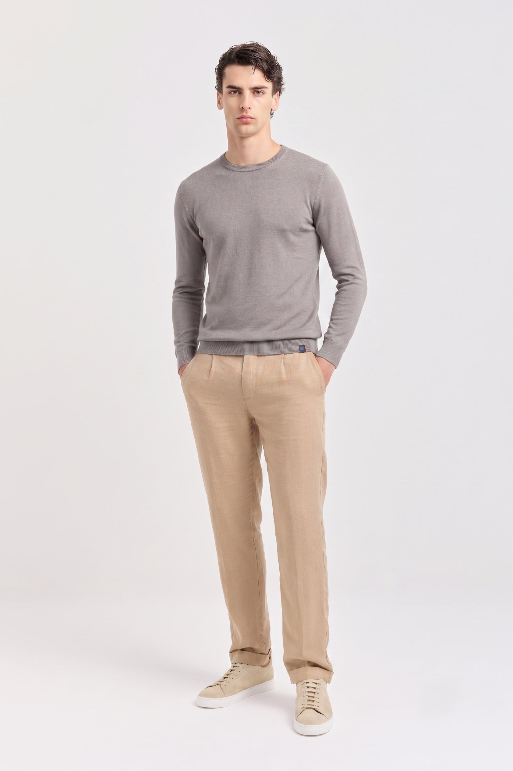 MAGLIA GIROCOLLO MANICA LUNGA IN CREPE