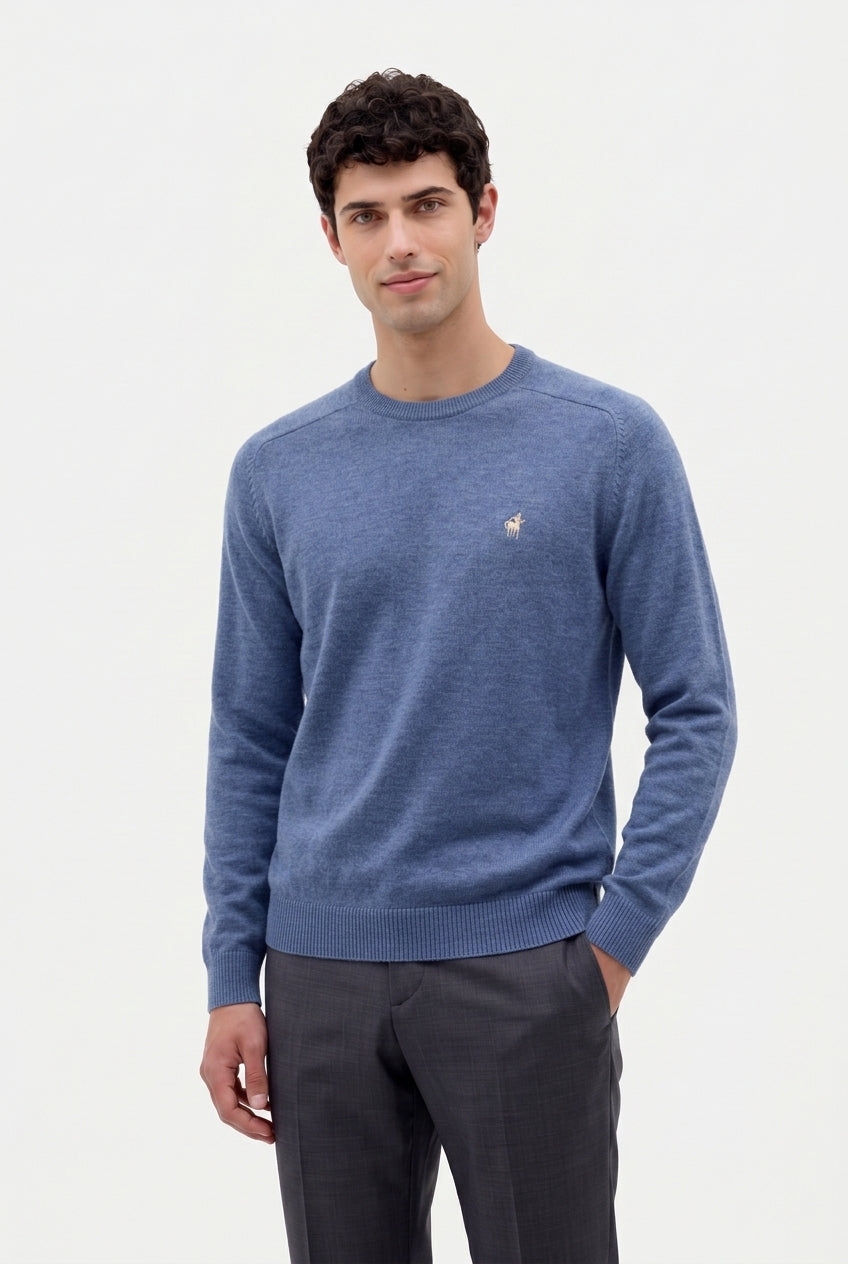 Shaved Wool Crewneck Sweater Custom Fit