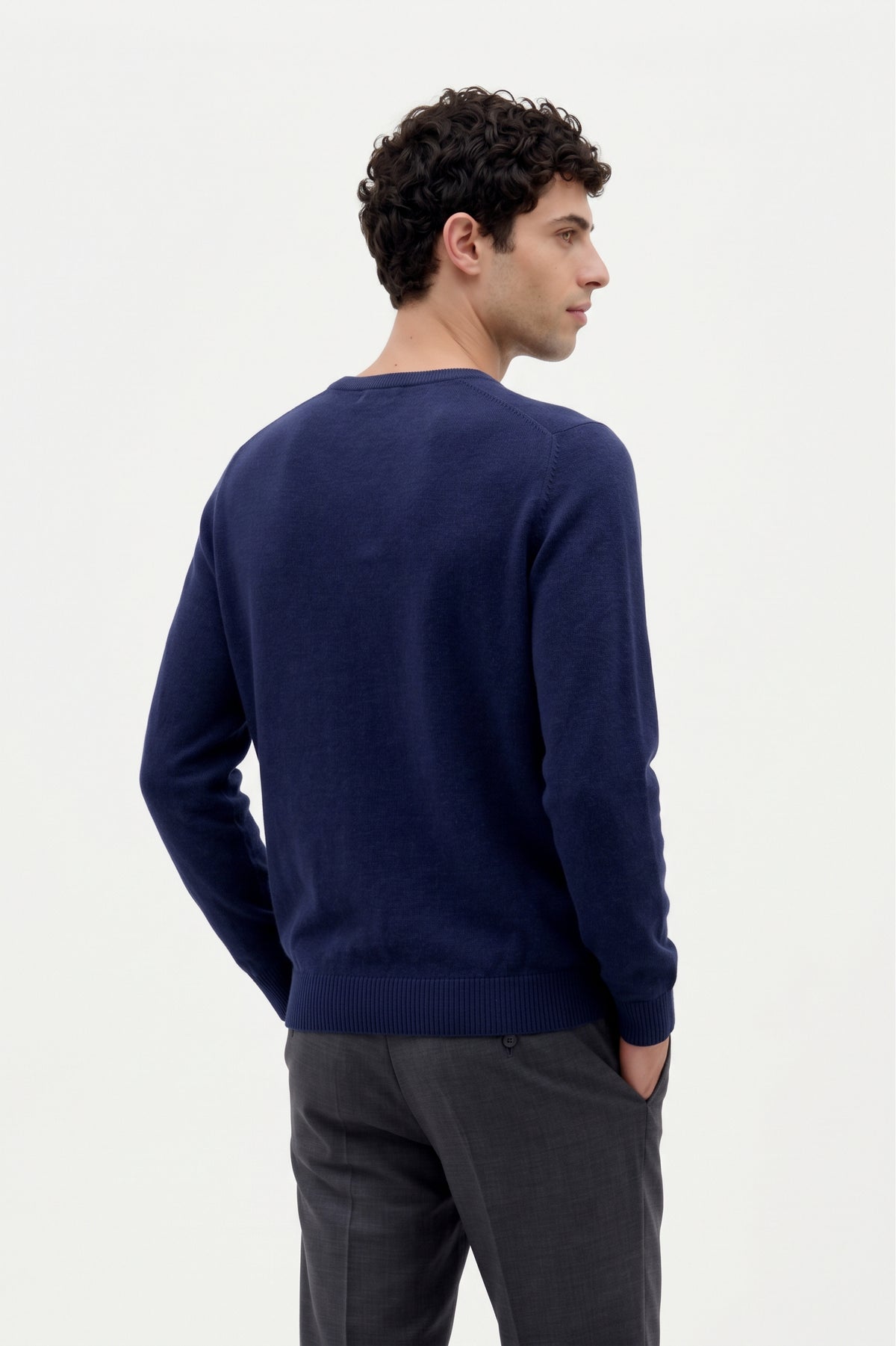 Shaved Wool Crewneck Sweater Custom Fit