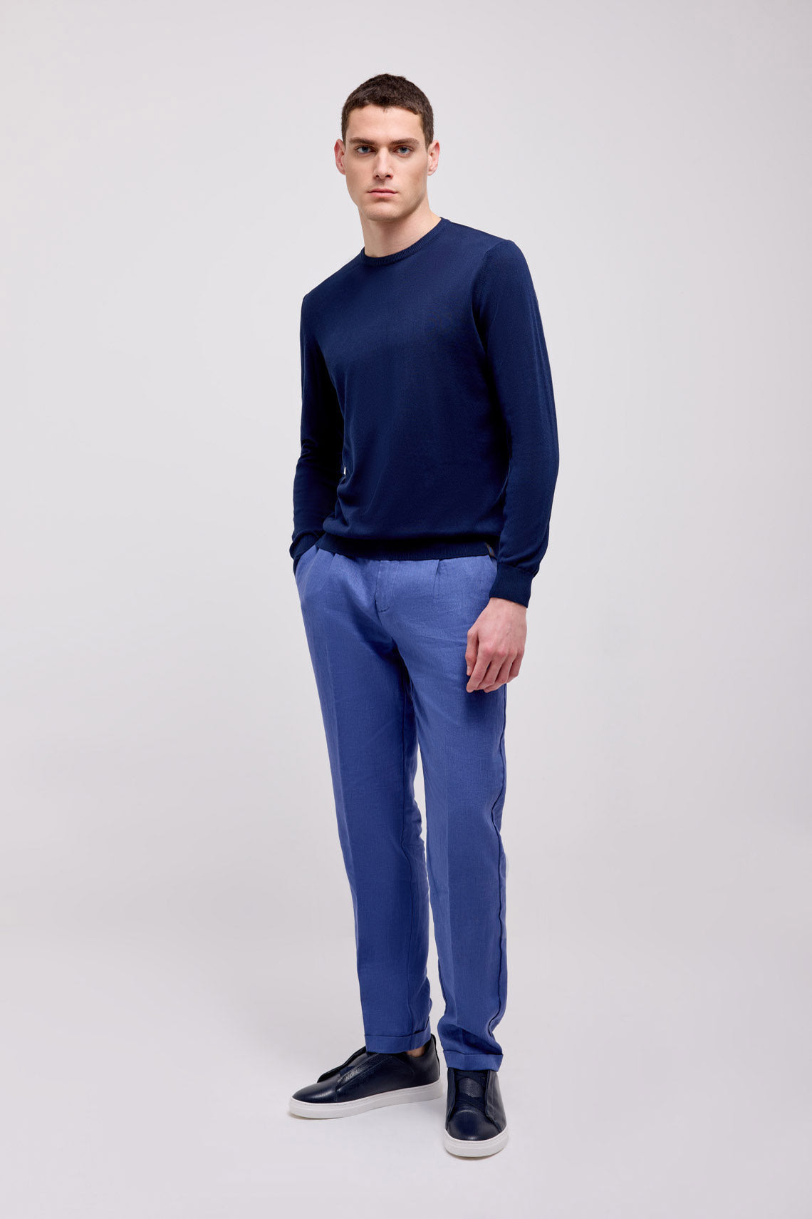 MAGLIA GIROCOLLO MANICA LUNGA IN CREPE