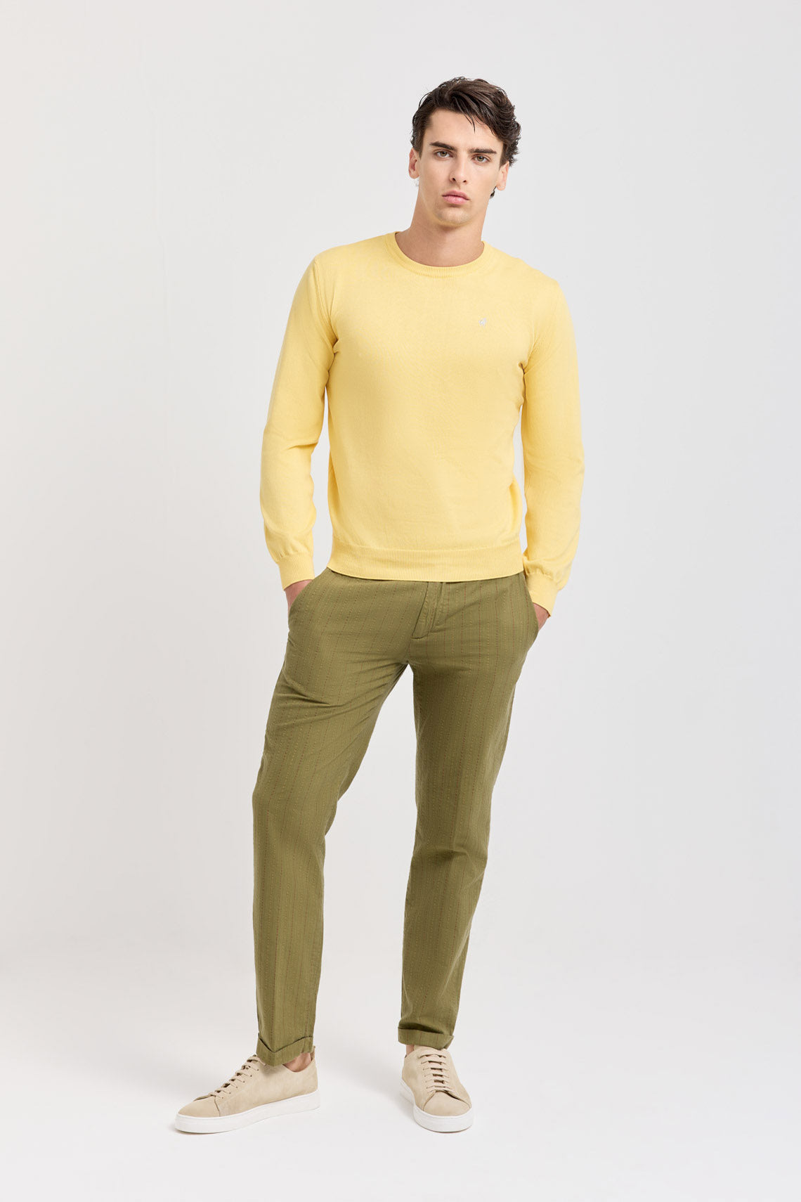 MAGLIA GIROCOLLO IN COTONE