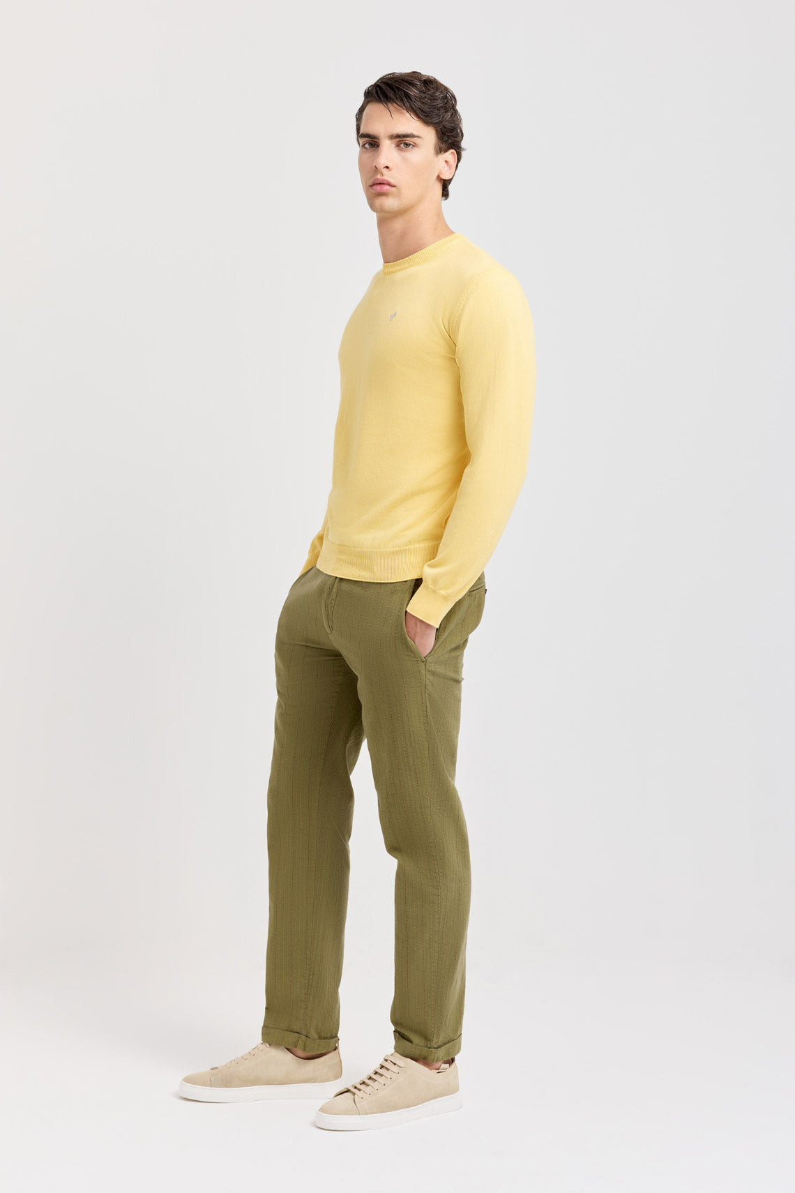 MAGLIA GIROCOLLO IN COTONE