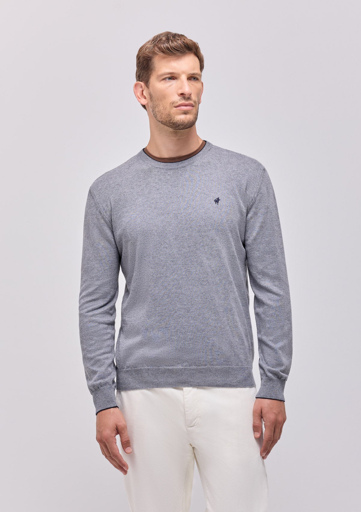MAGLIA GIROCOLLO COTONE E LANA |4769|