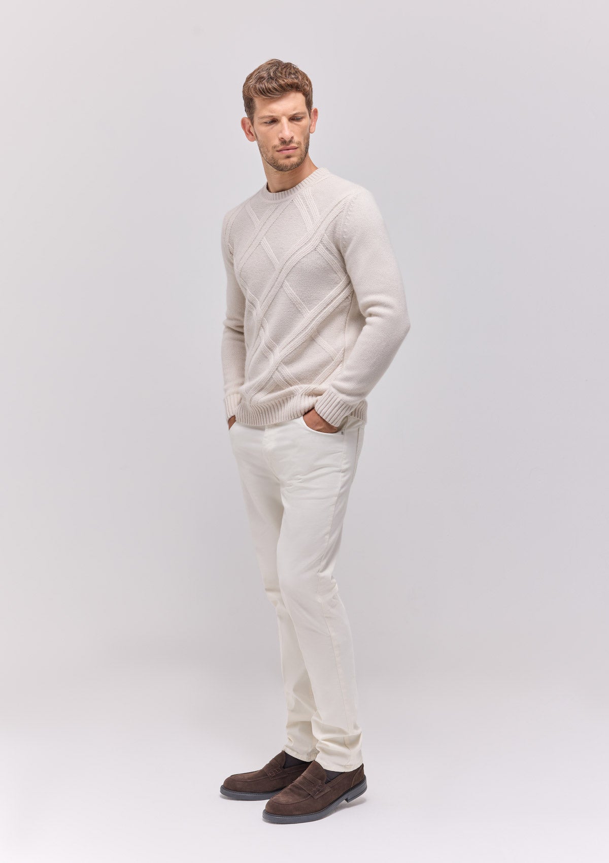 MAGLIA GIROCOLLO MISTO CACHEMIRE |4775|
