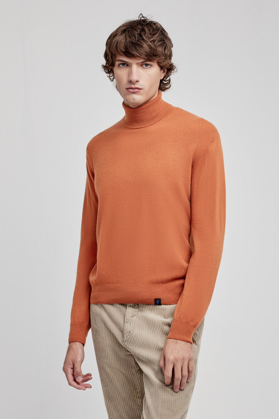 MAGLIA DOLCEVITA MISTO CACHEMIRE ARANCIONE |5686|