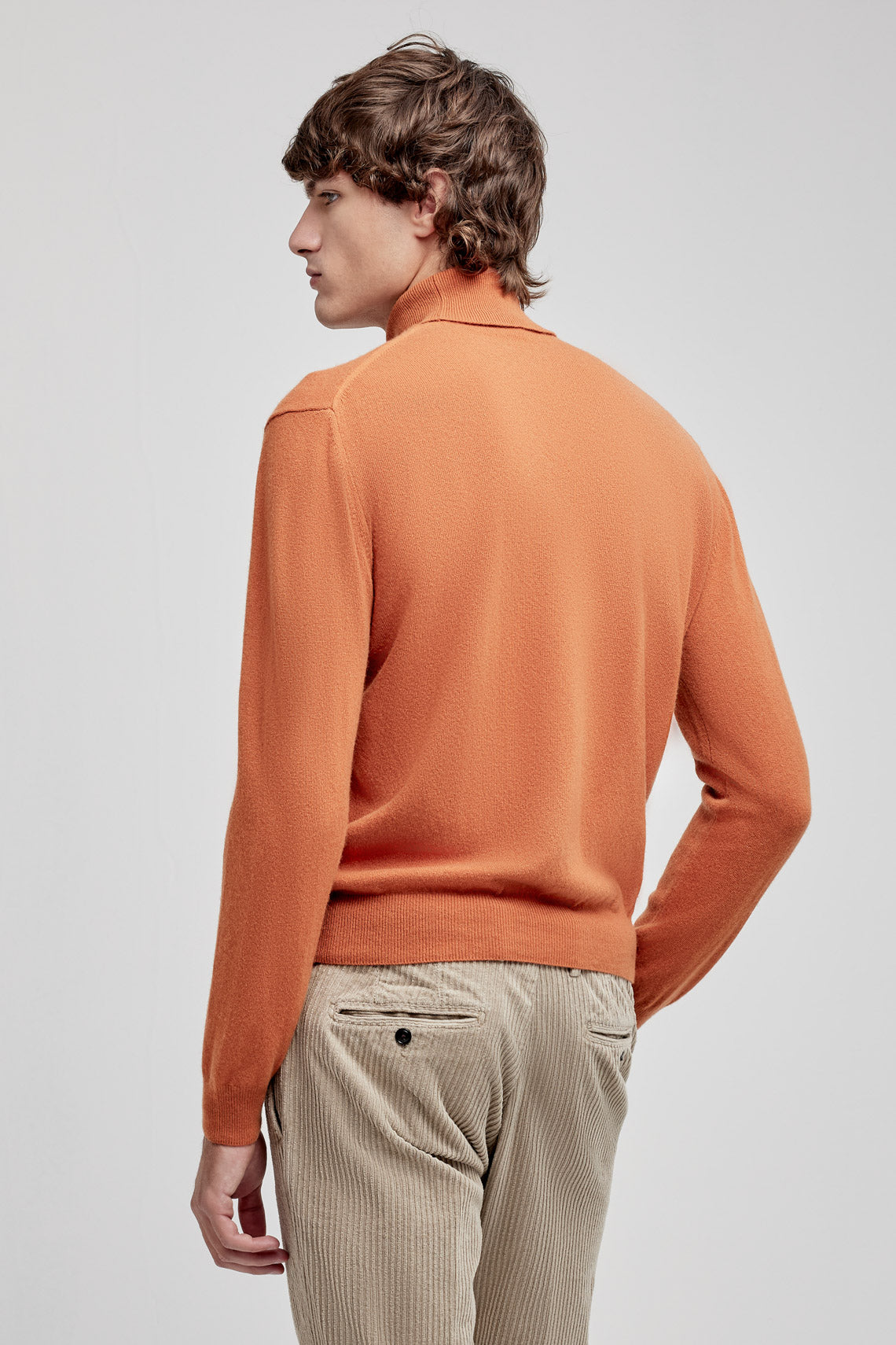 MAGLIA DOLCEVITA MISTO CACHEMIRE ARANCIONE |5719|