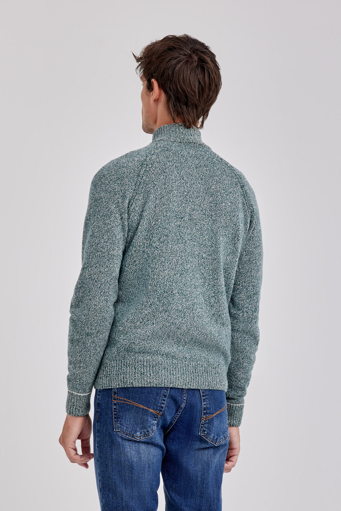 MAGLIA LUPETTO ZIP IN PURA LANA |6072|