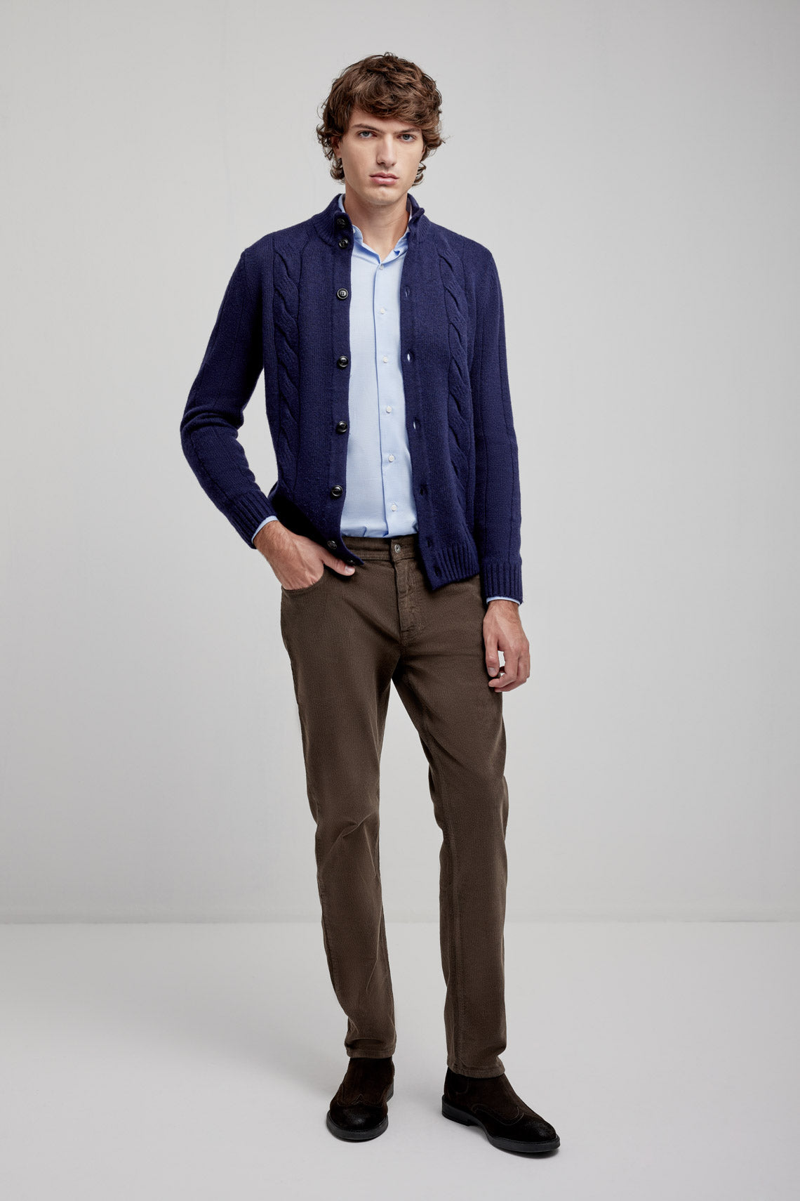 MAGLIA CARDIGAN MISTO CACHEMIRE