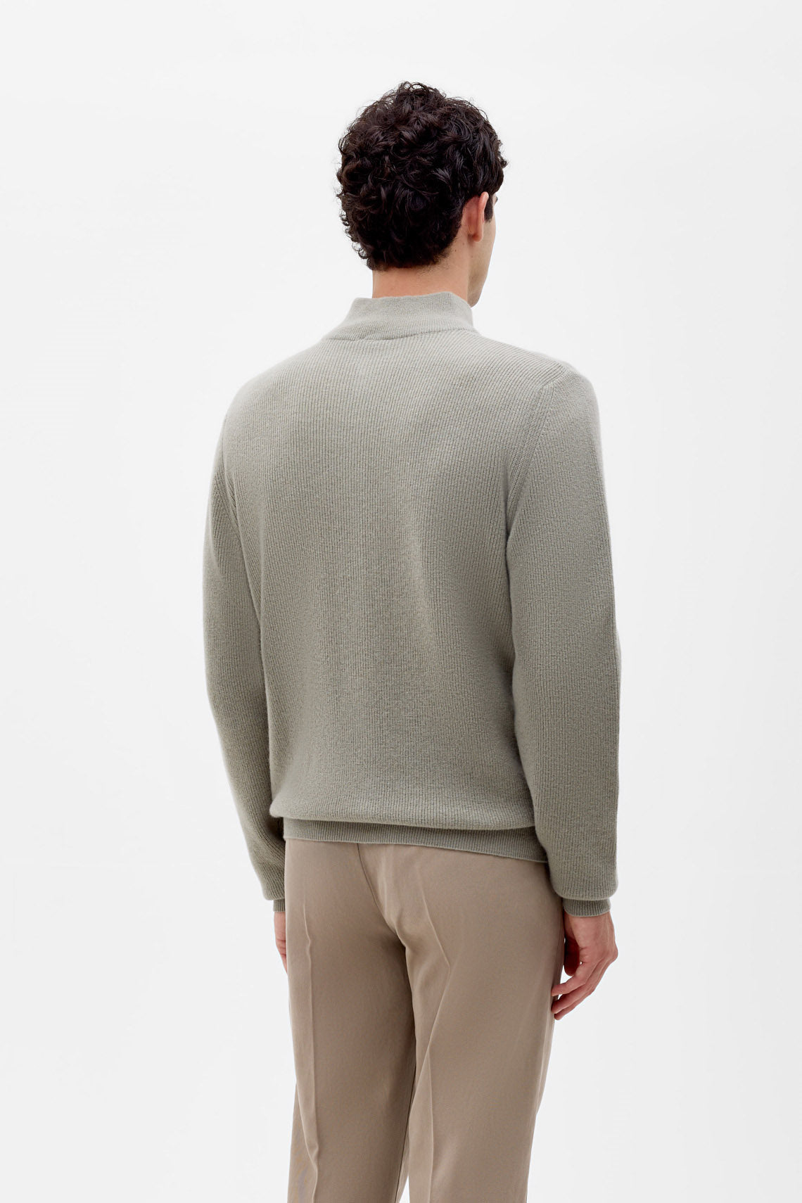 Cardigan full zip in  mezza maglia inglese