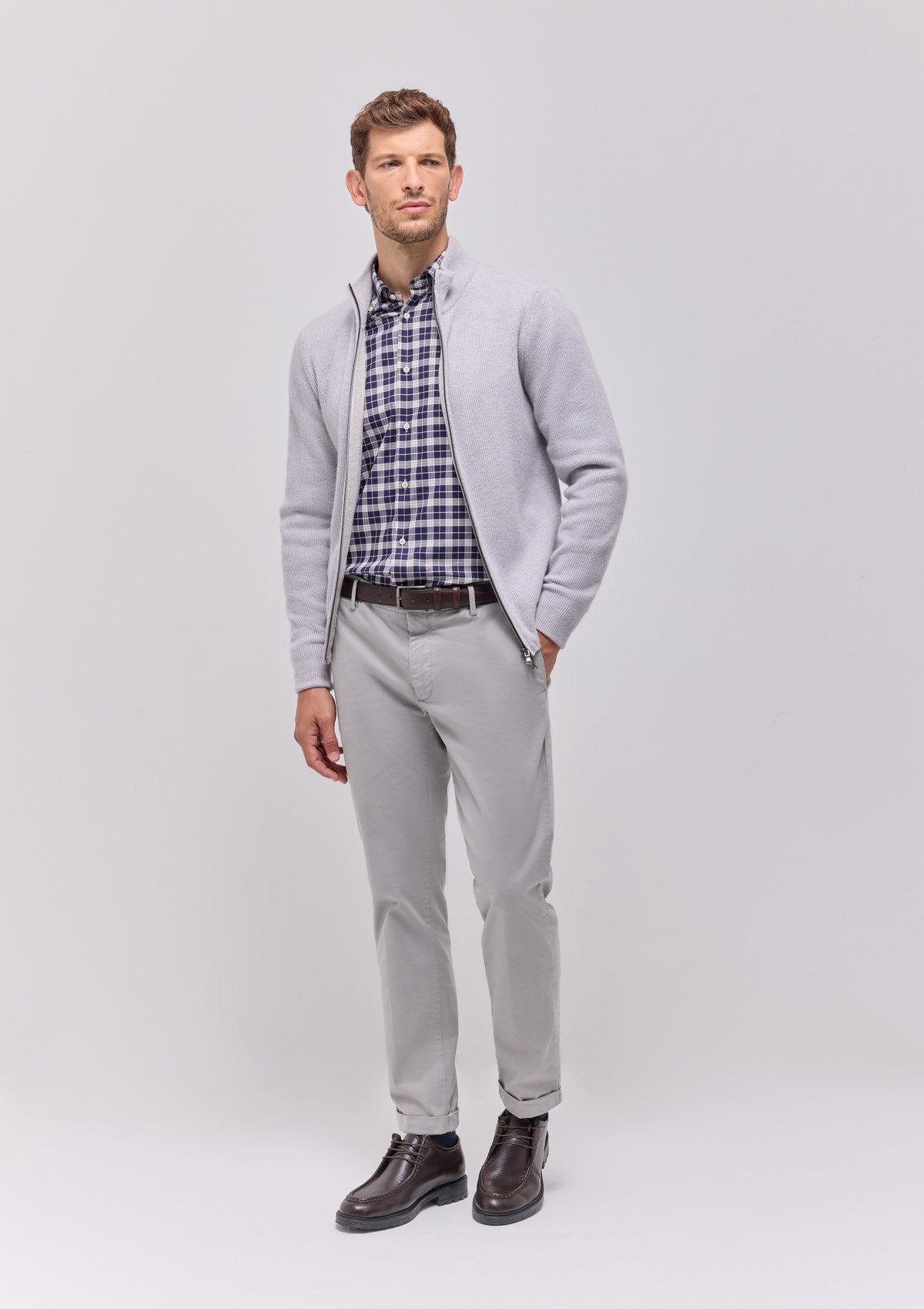 MAGLIA CARDIGAN ZIP PURA LANA |5142|