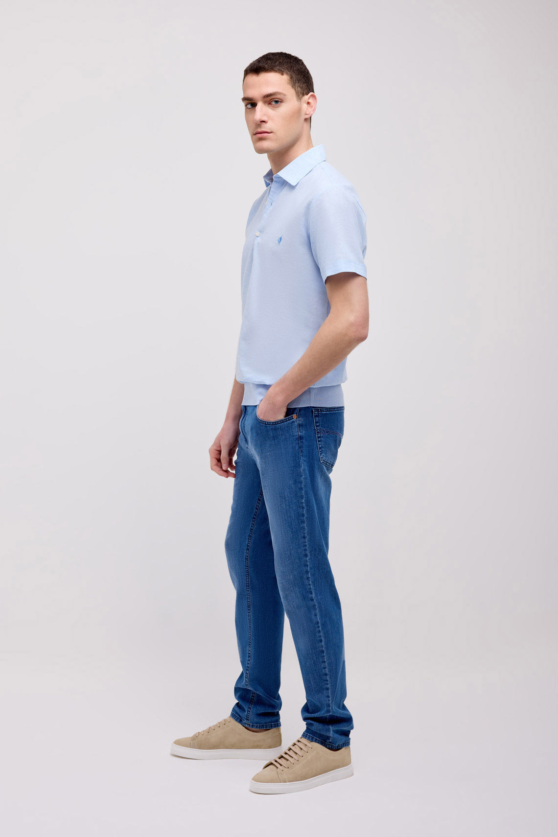 POLO MEZZA MANICA COLLO CAMICIA