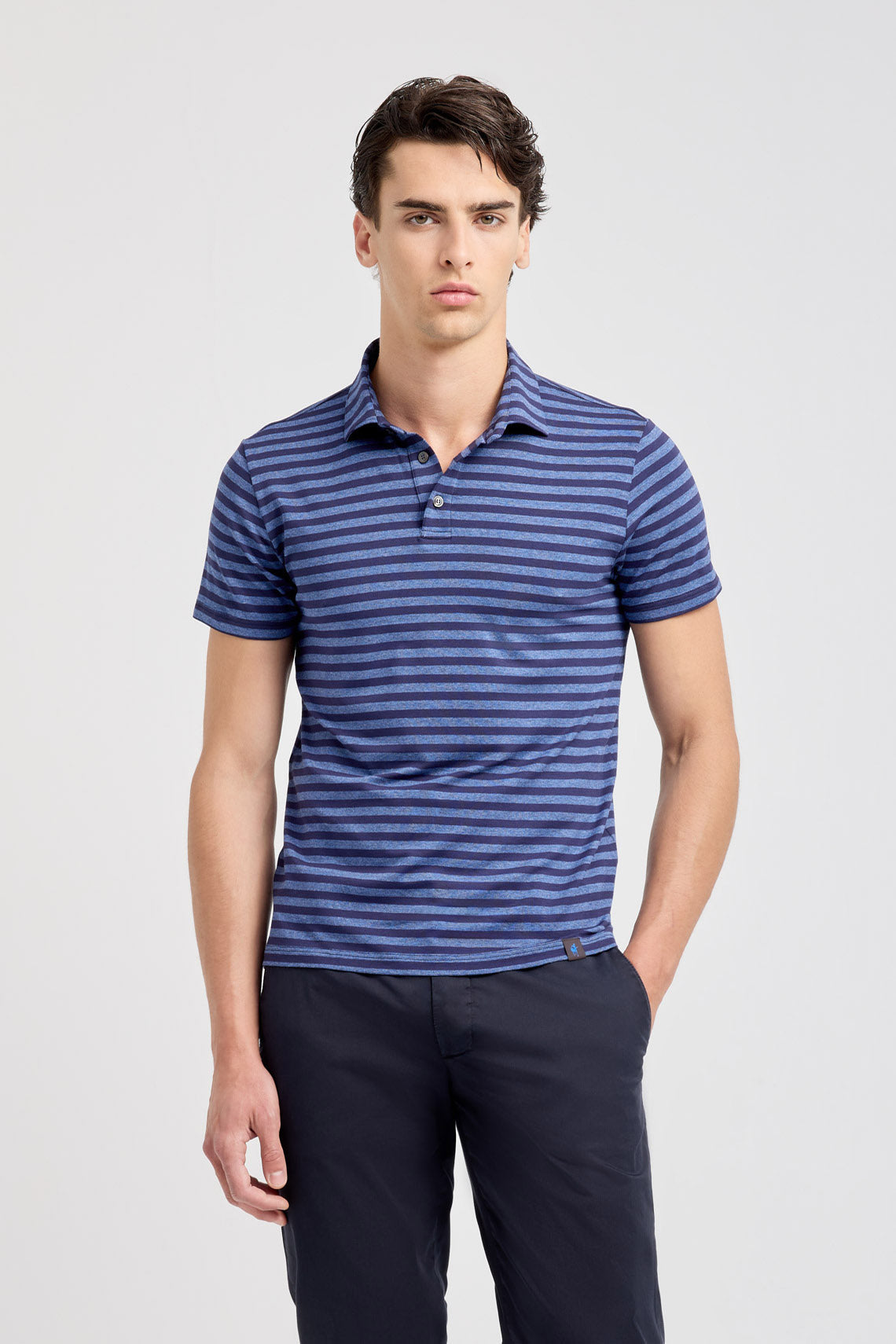 POLO RIGATA COLLO CAMICIA