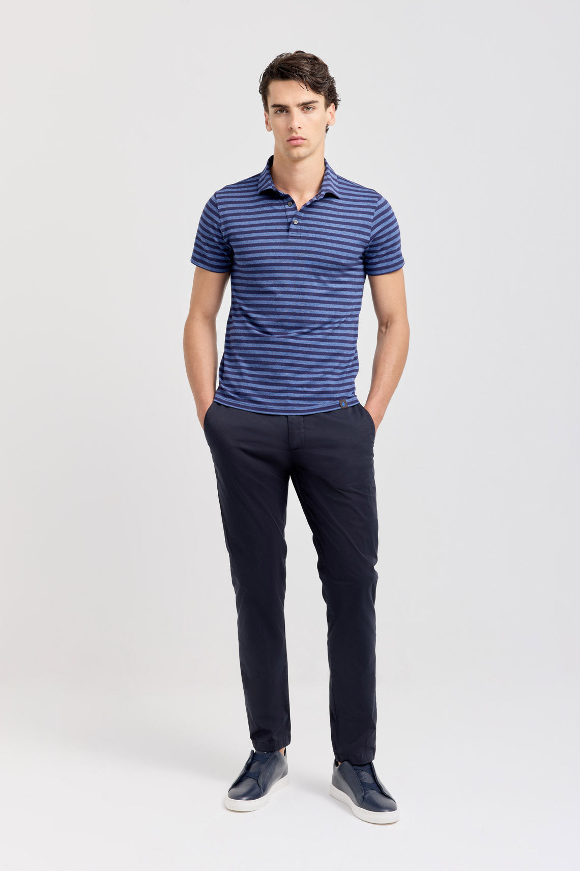 POLO RIGATA COLLO CAMICIA