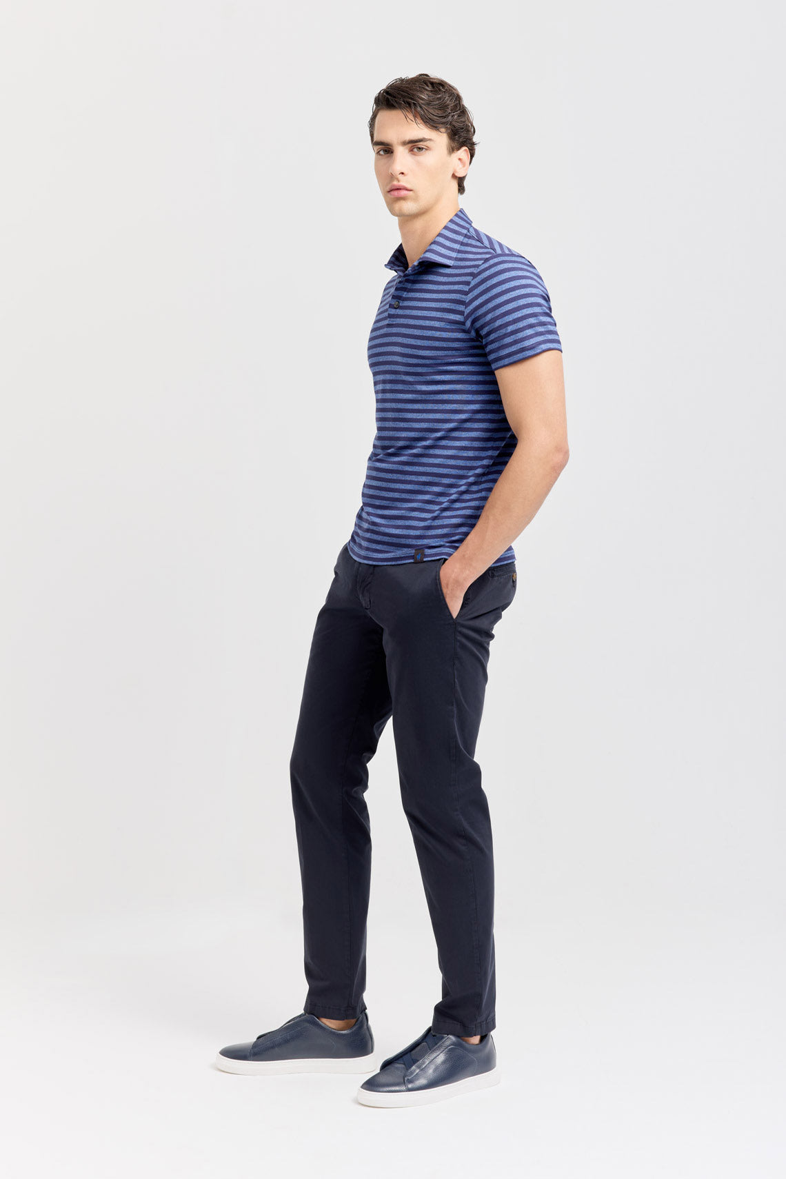 POLO RIGATA COLLO CAMICIA