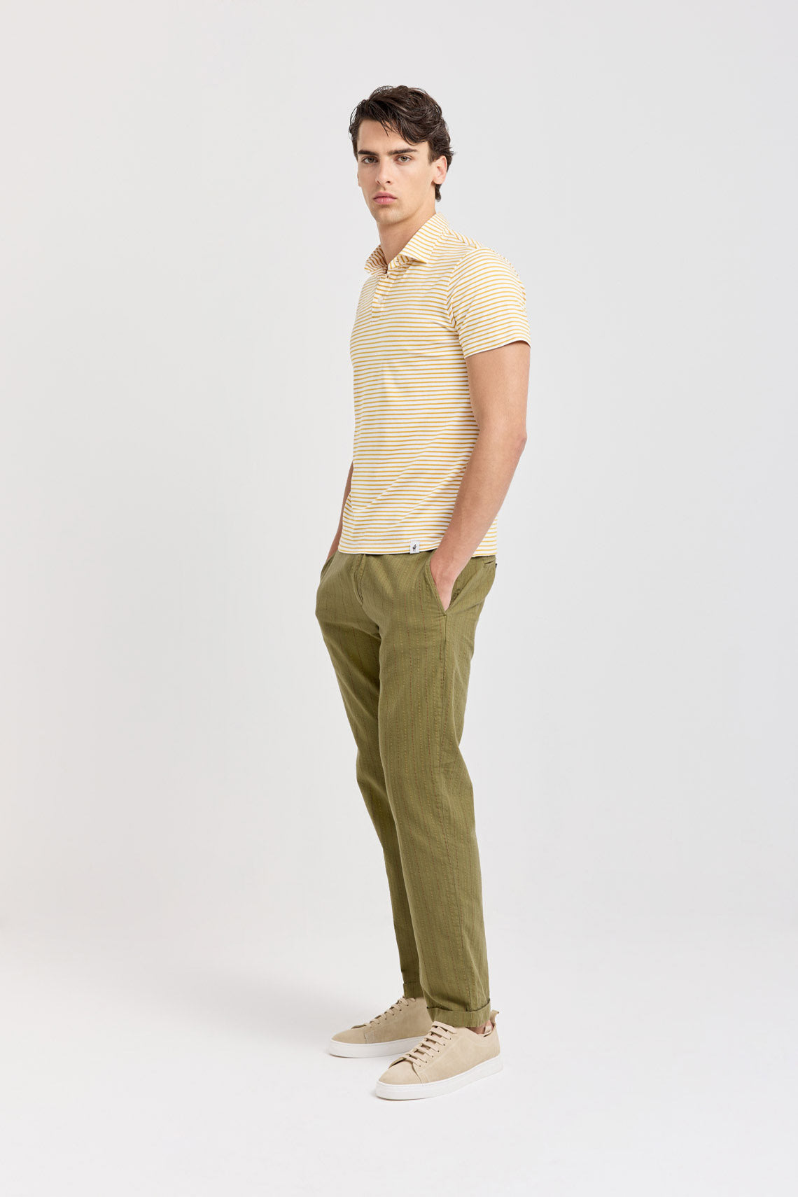 POLO RIGATA COLLO CAMICIA