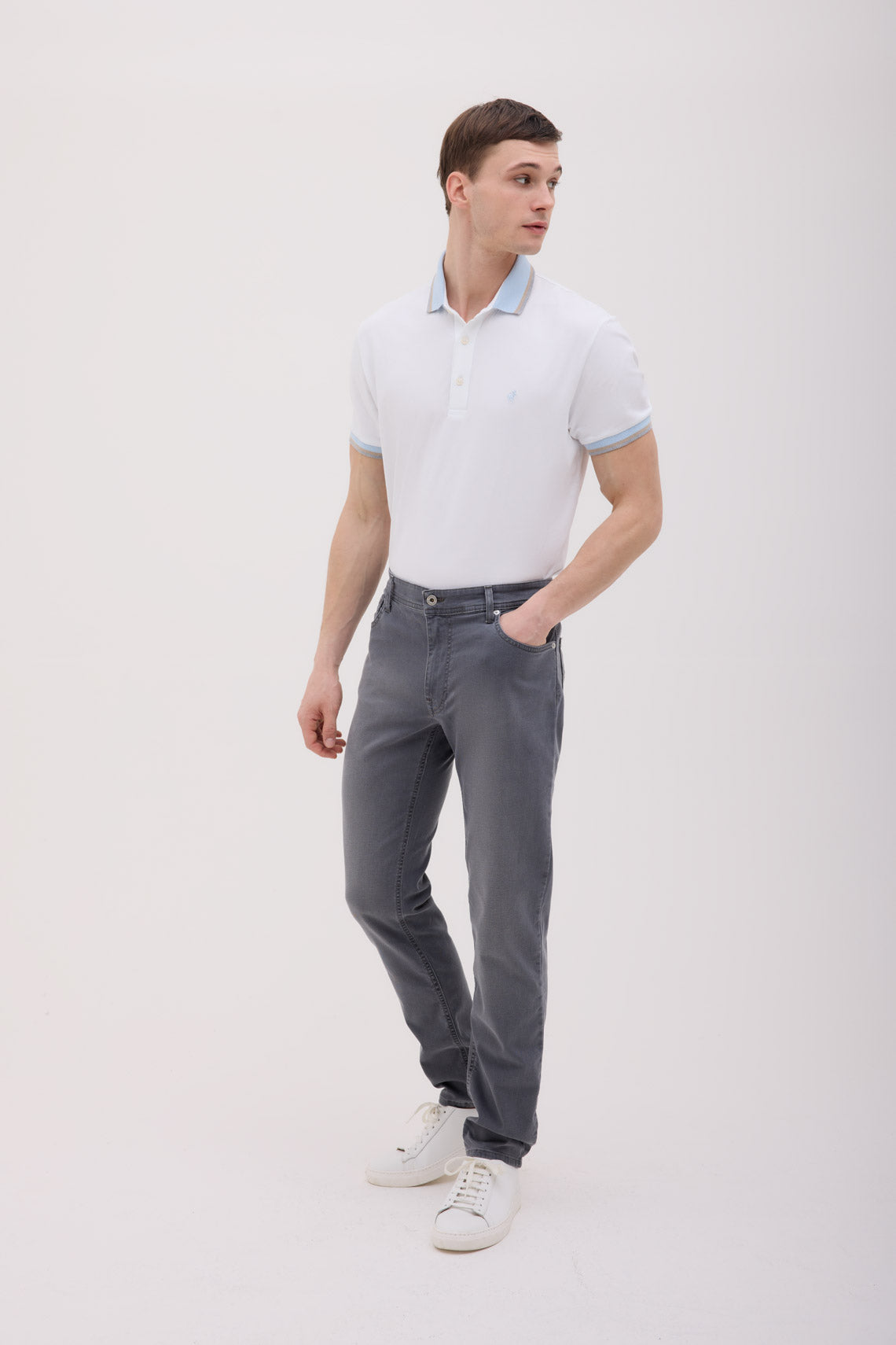 POLO IN JERSEY STRETCH