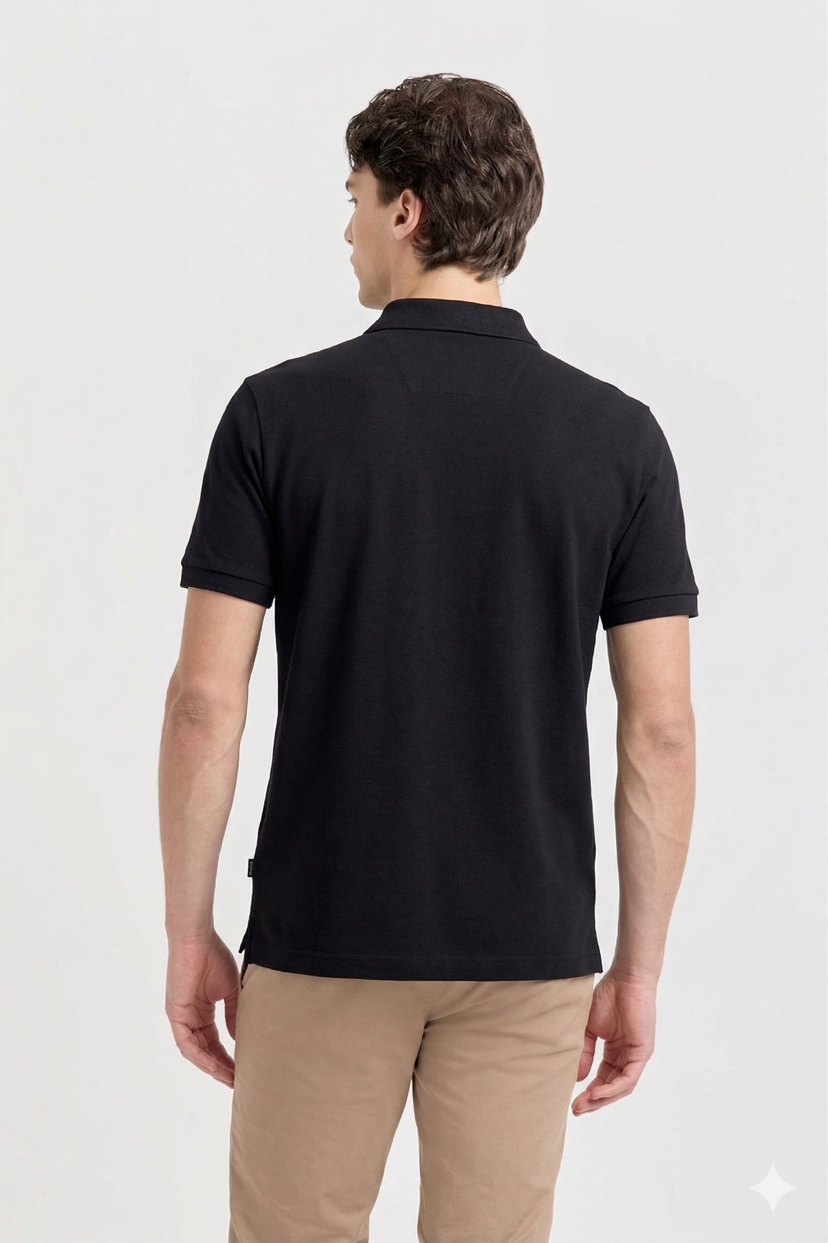 Polo collo camicia jersey mercerizzato