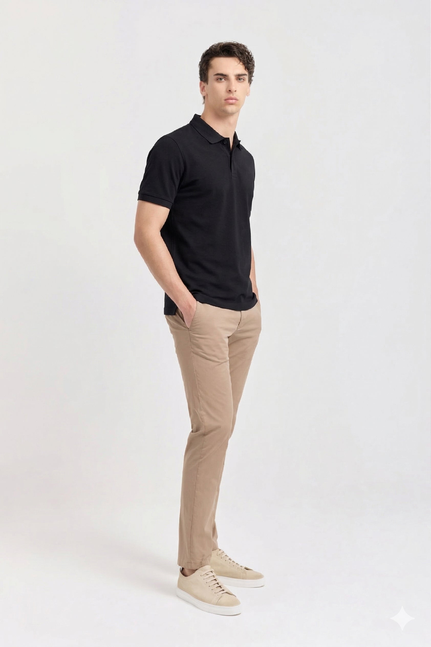 Polo collo camicia jersey mercerizzato