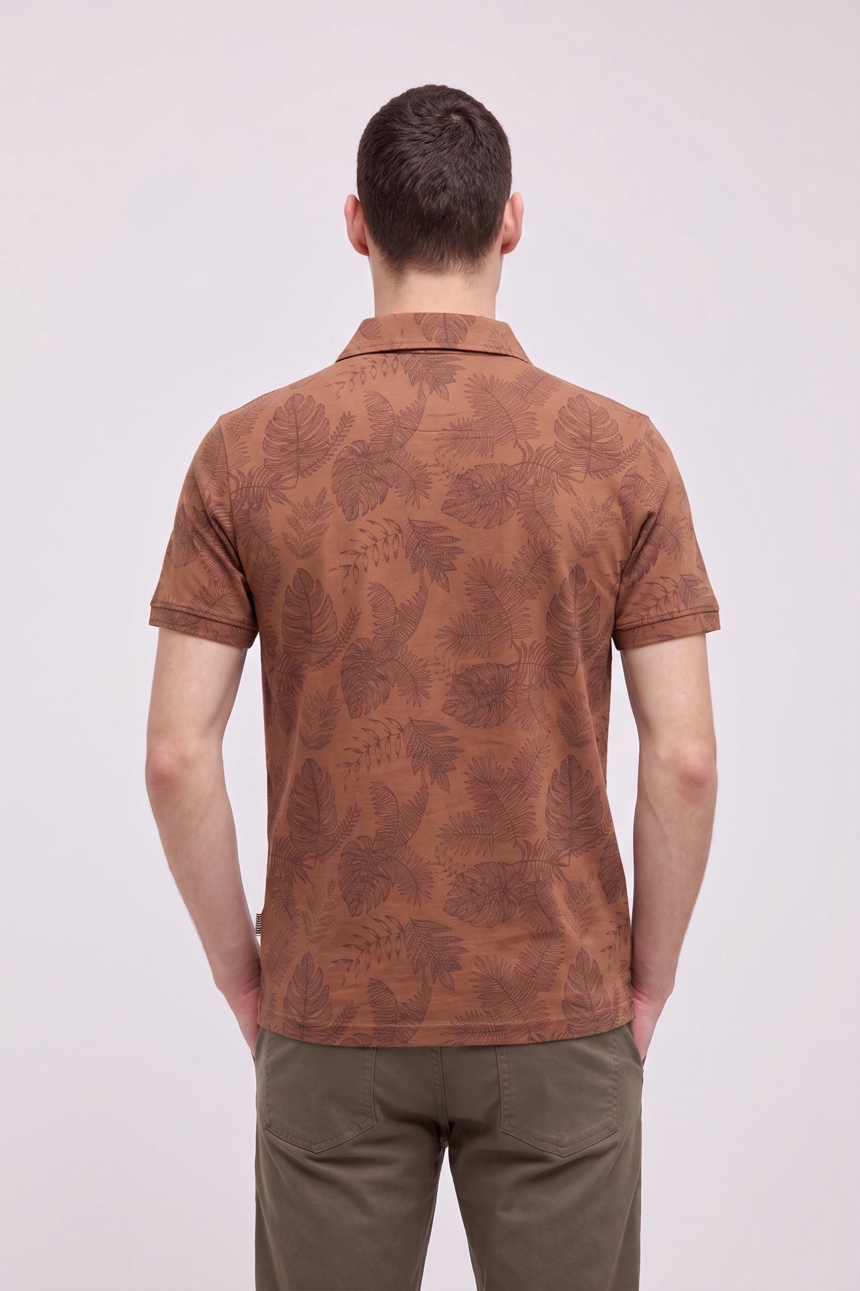 POLO COLLO CAMICIA IN JERSEY STAMPA FLOREALE