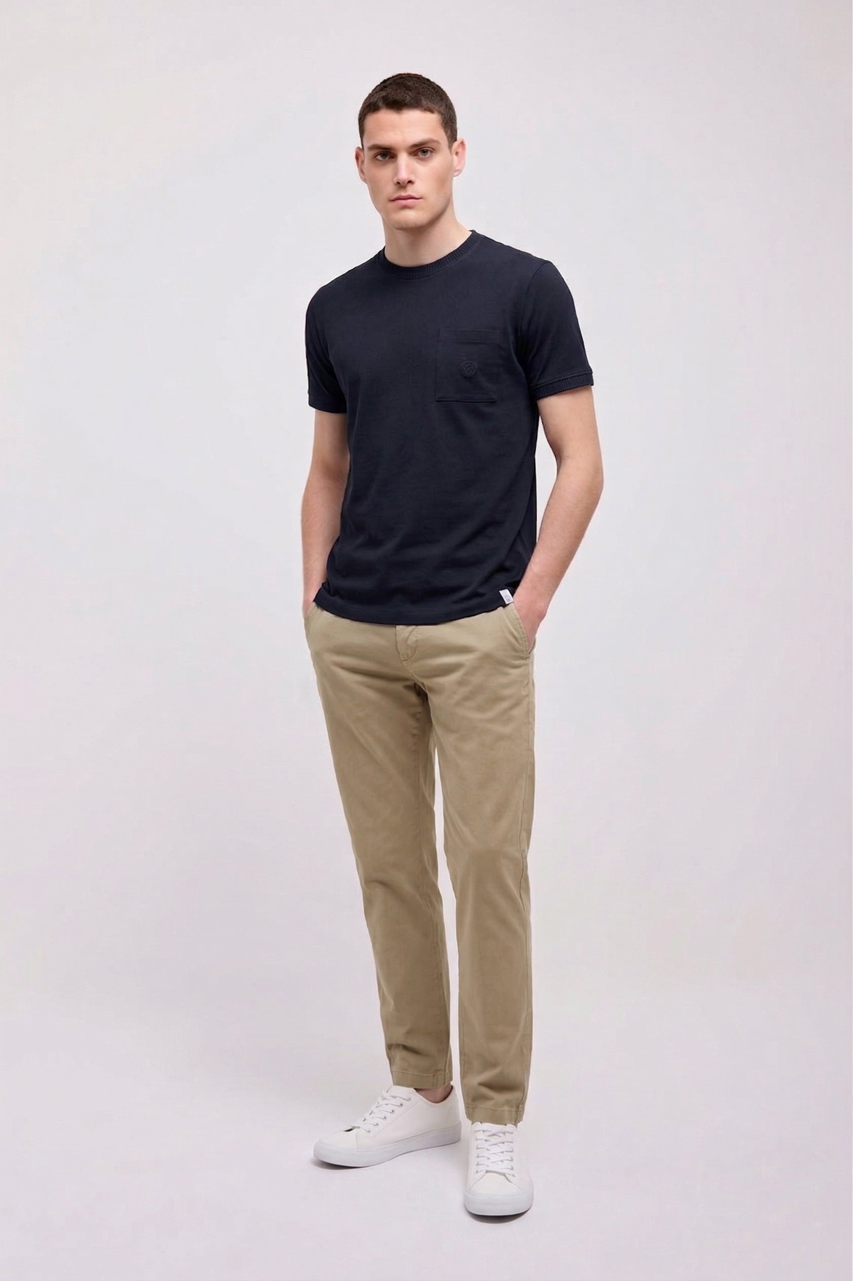 T-SHIRT IN JERSEY STRETCH BLU