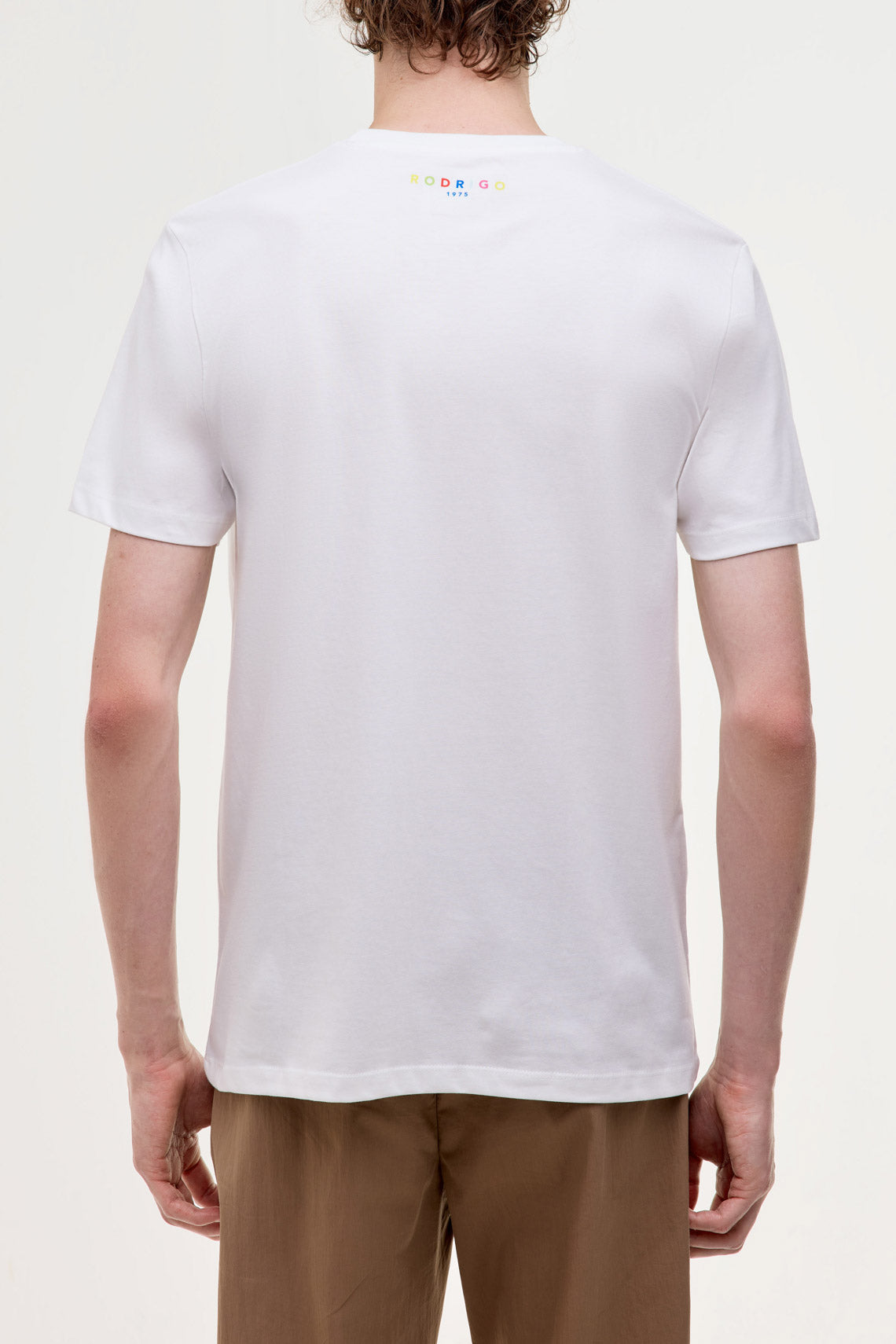 T-shirt in jersey con stampa logo multicolor