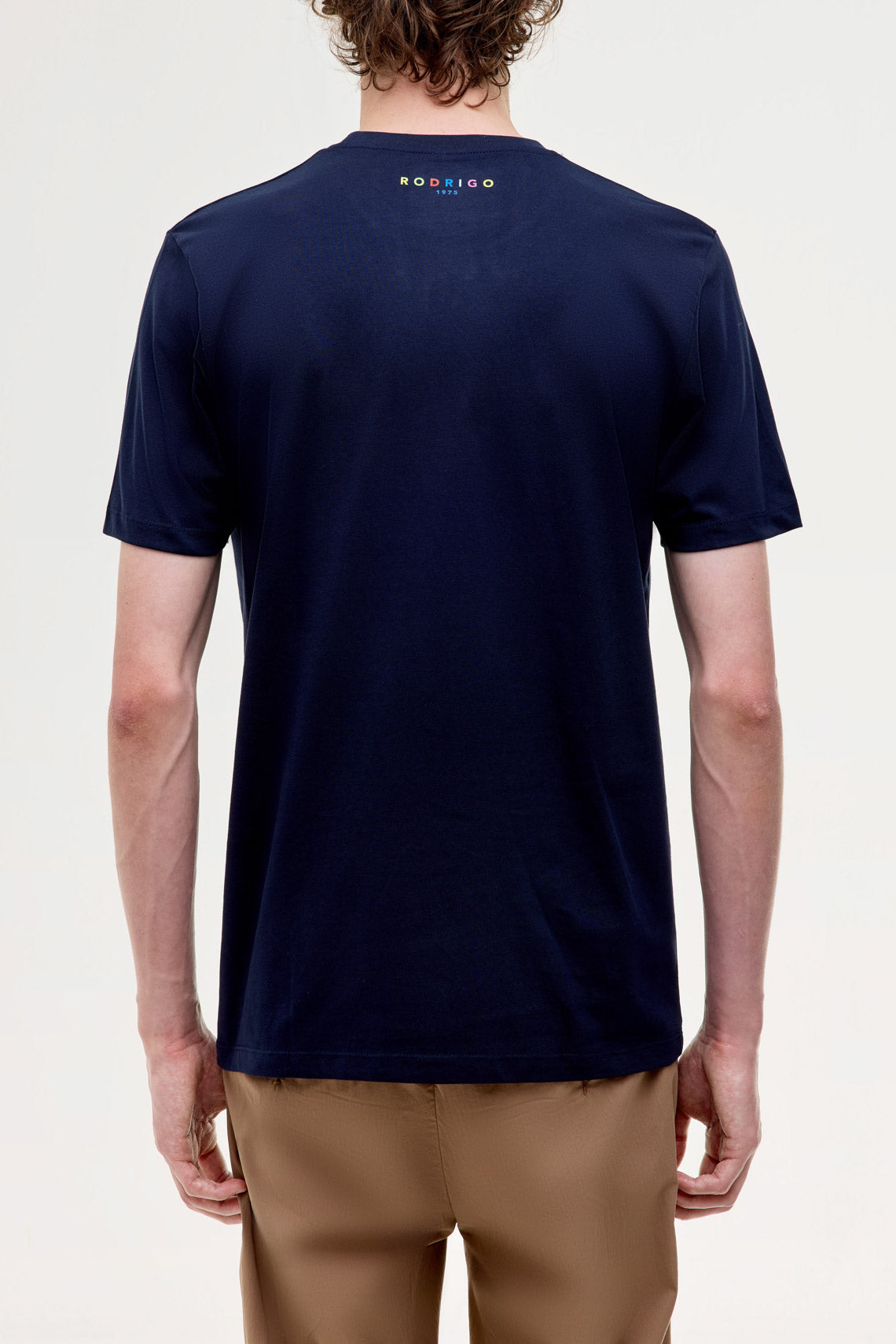 T-shirt in jersey con stampa logo multicolor