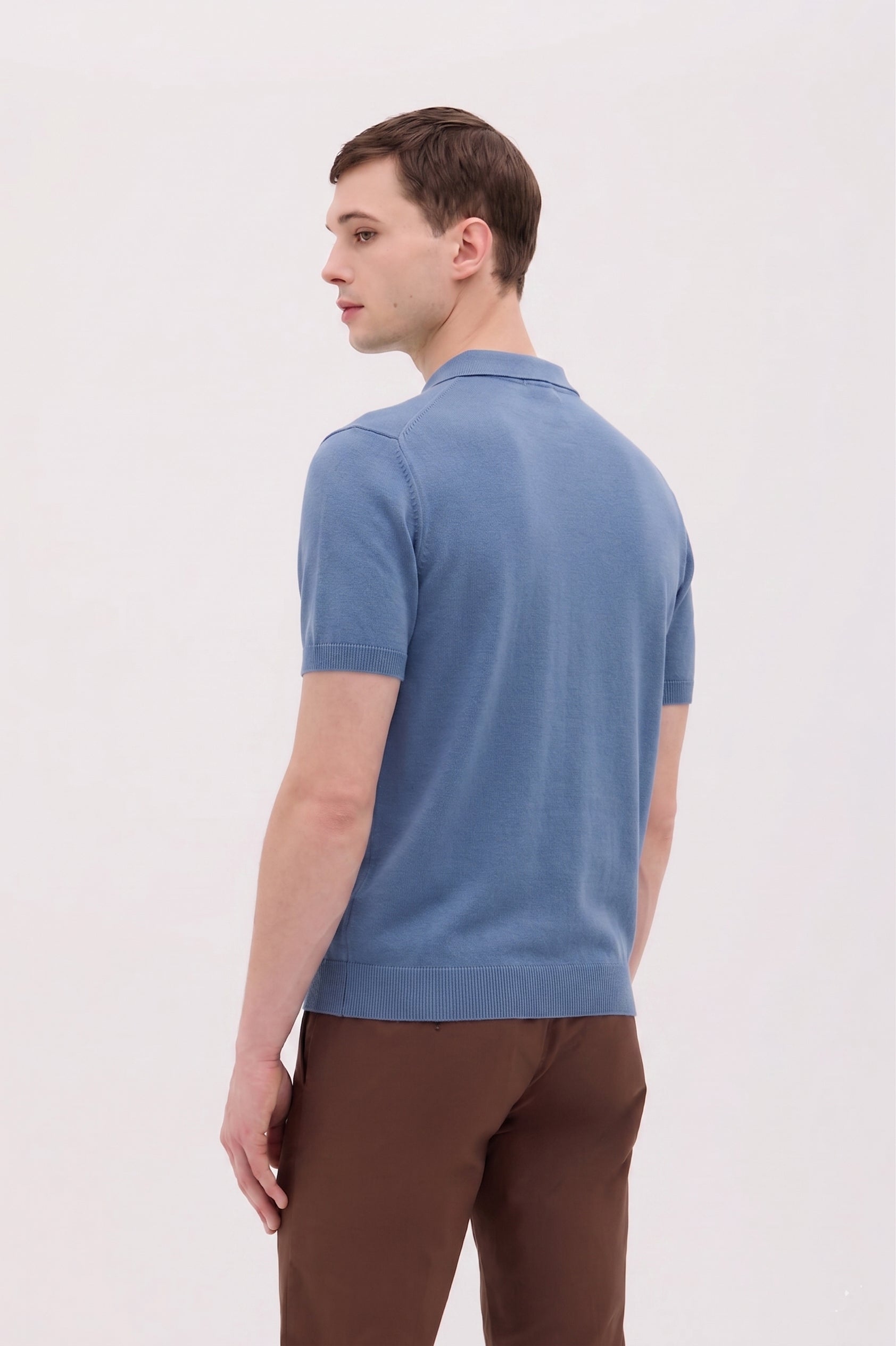MAGLIA POLO MANICA CORTA IN CREPE