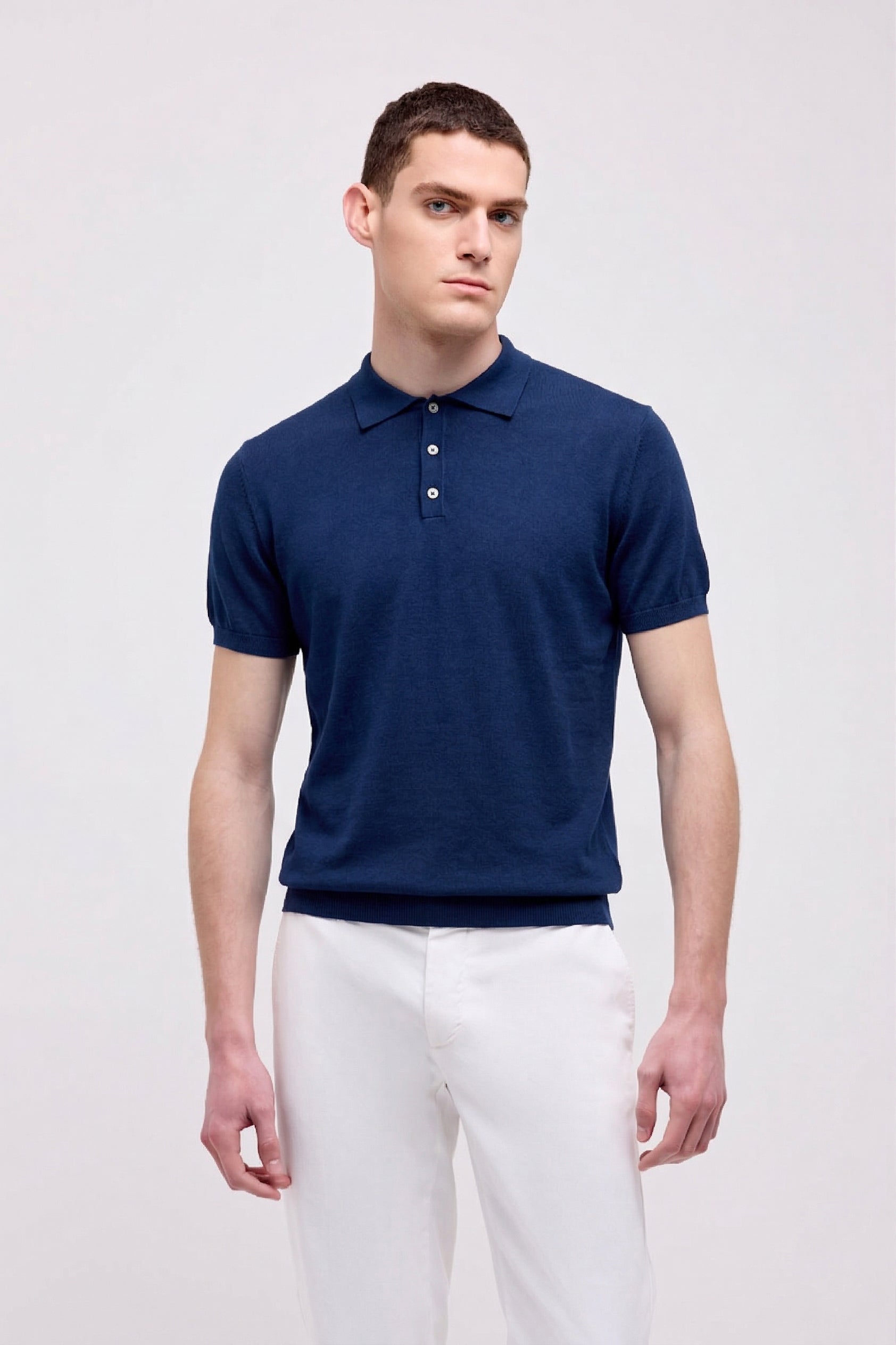 MAGLIA POLO MANICA CORTA IN CREPE