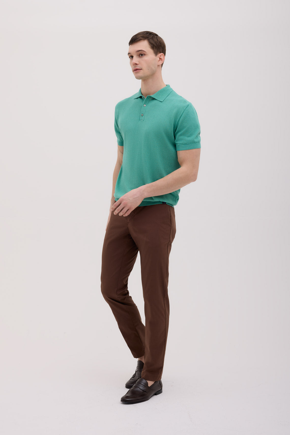 MAGLIA POLO MANICA CORTA IN CREPE