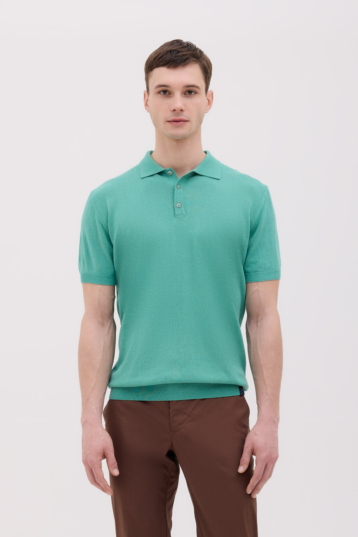 MAGLIA POLO MANICA CORTA IN CREPE