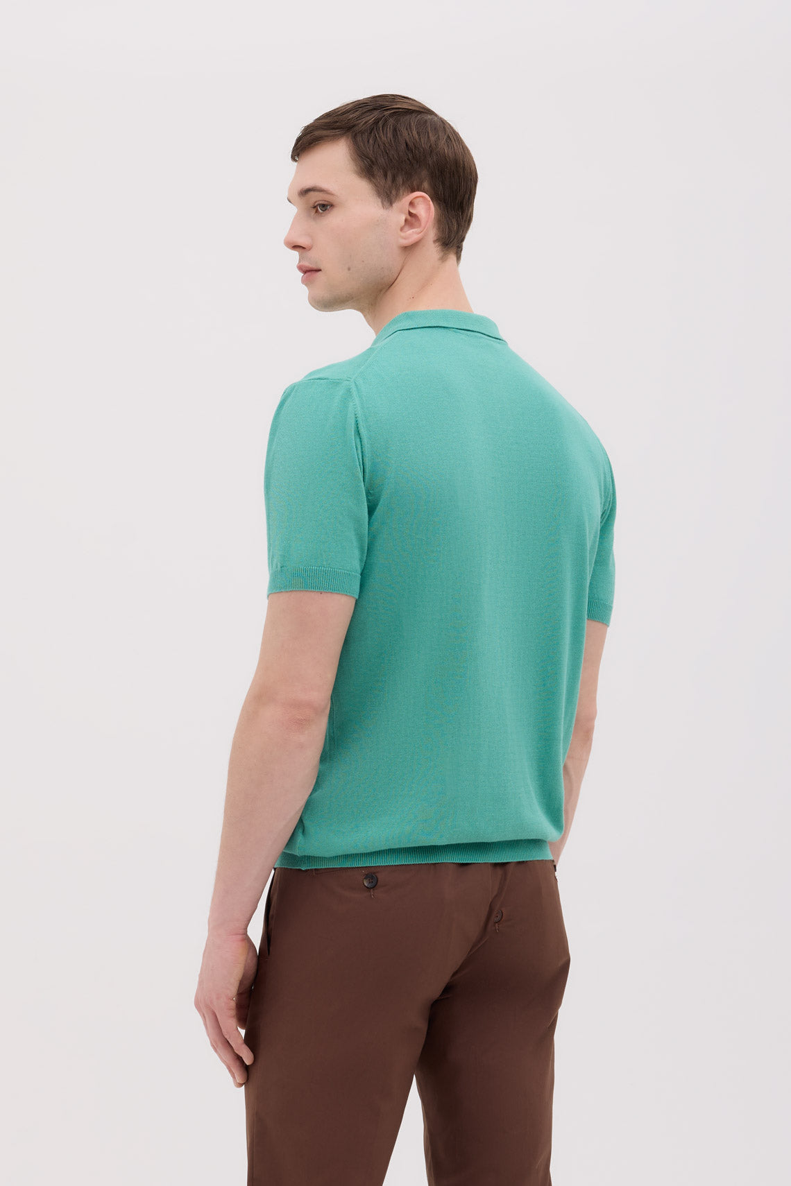 MAGLIA POLO MANICA CORTA IN CREPE