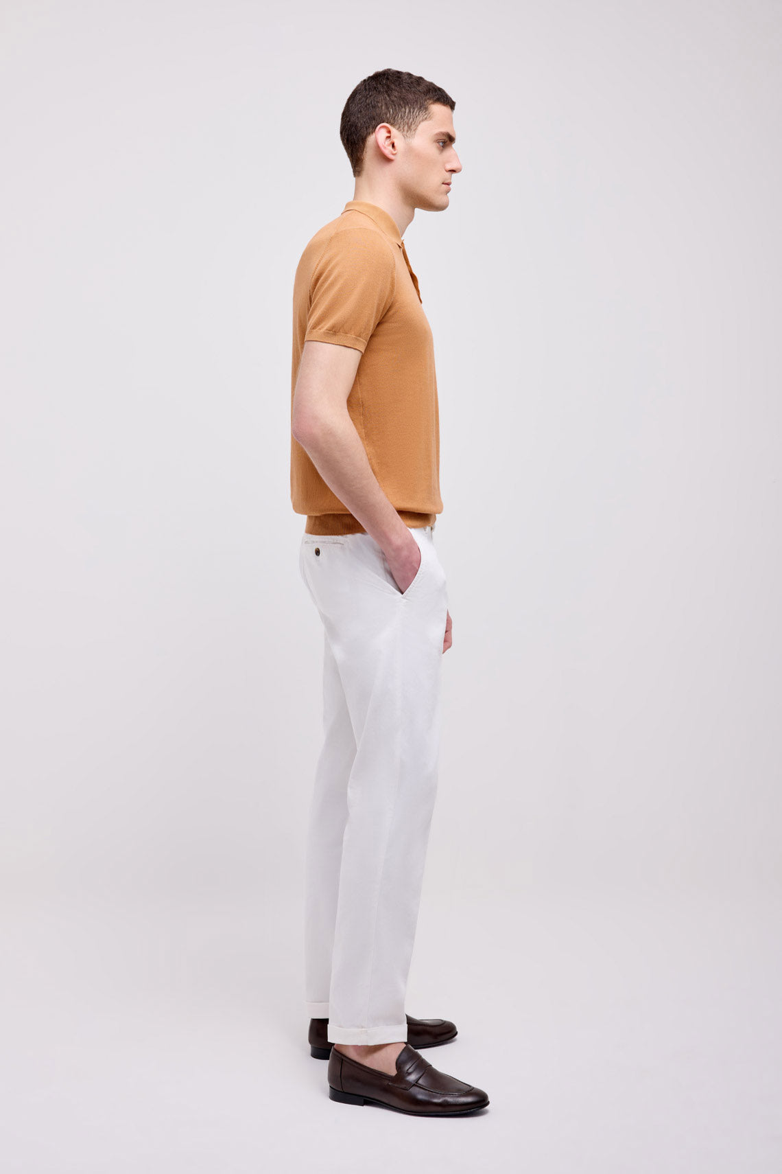 MAGLIA POLO MANICA CORTA IN CREPE