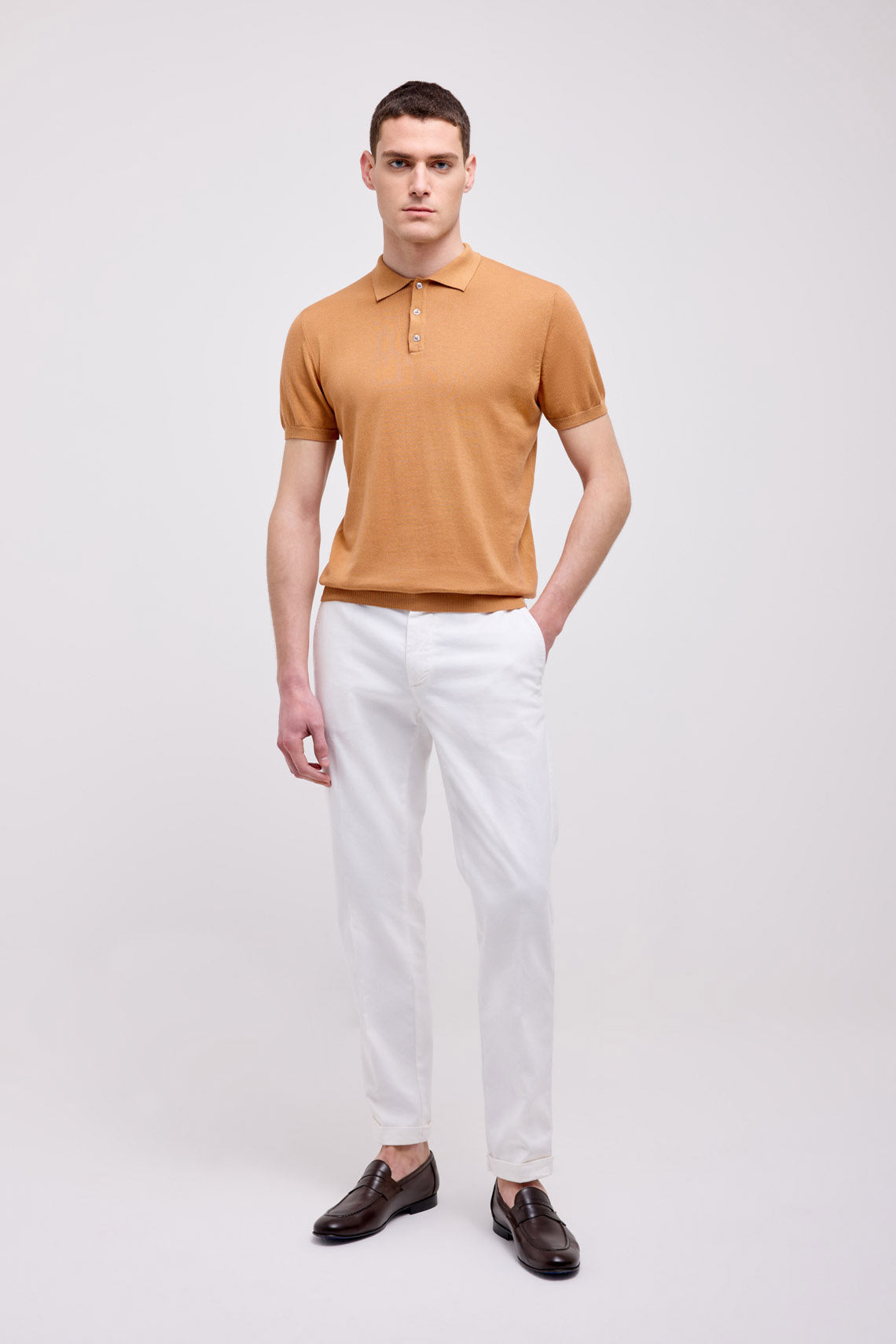 MAGLIA POLO MANICA CORTA IN CREPE