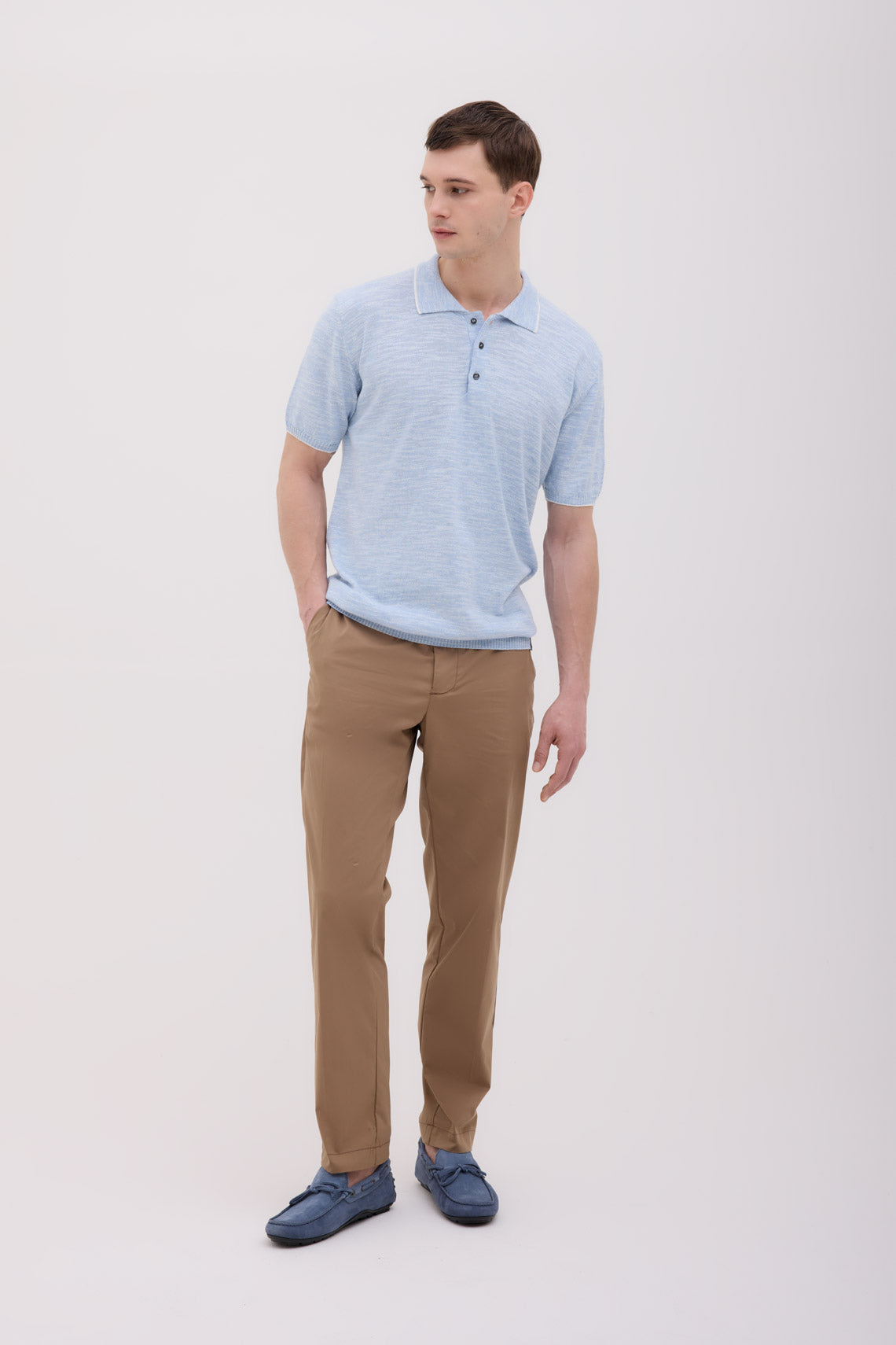 MAGLIA POLO MANICA CORTA IN MOULINE