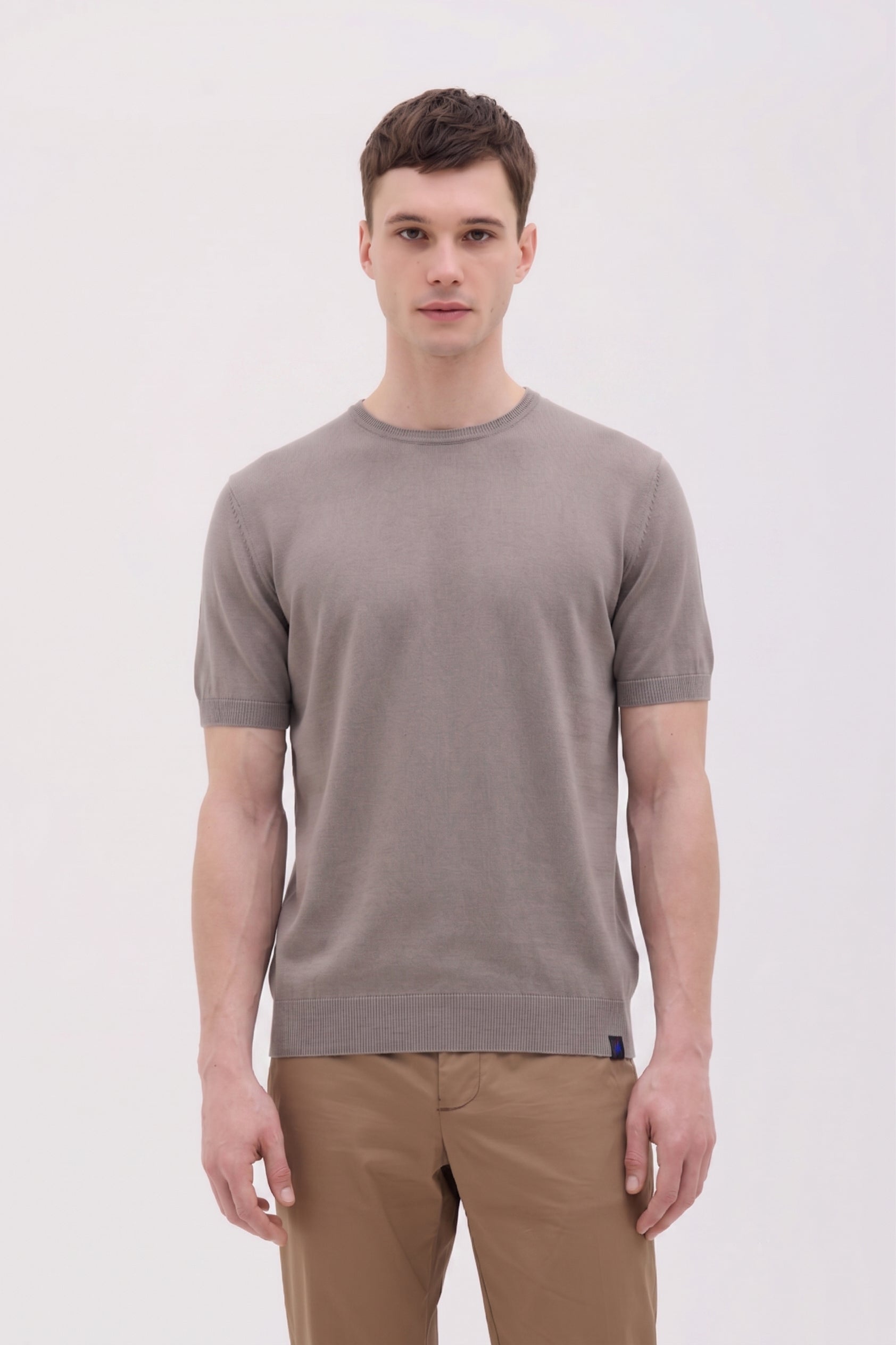 MAGLIA GIROCOLLO MANICA CORTA IN CREPE
