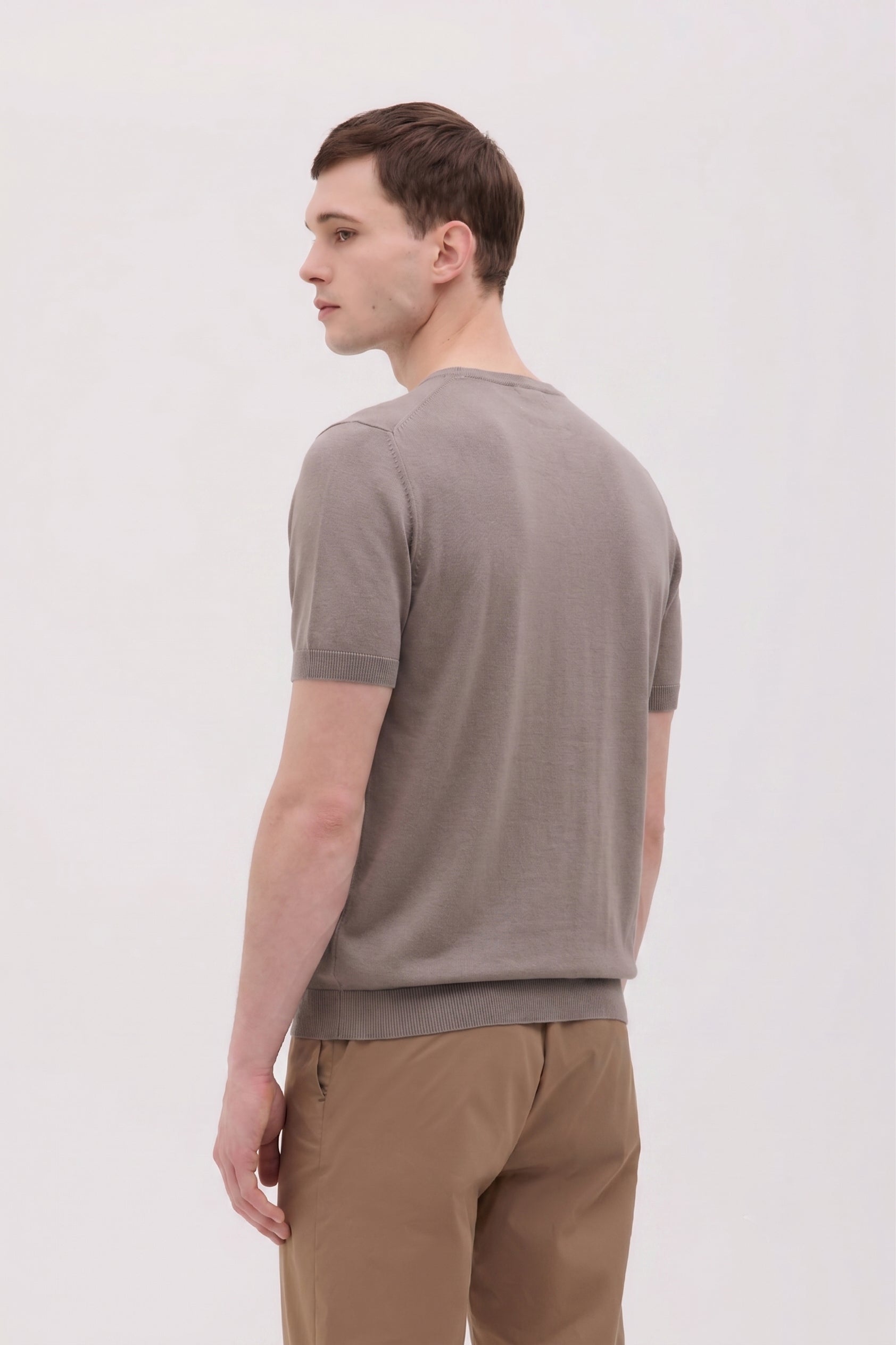 MAGLIA GIROCOLLO MANICA CORTA IN CREPE