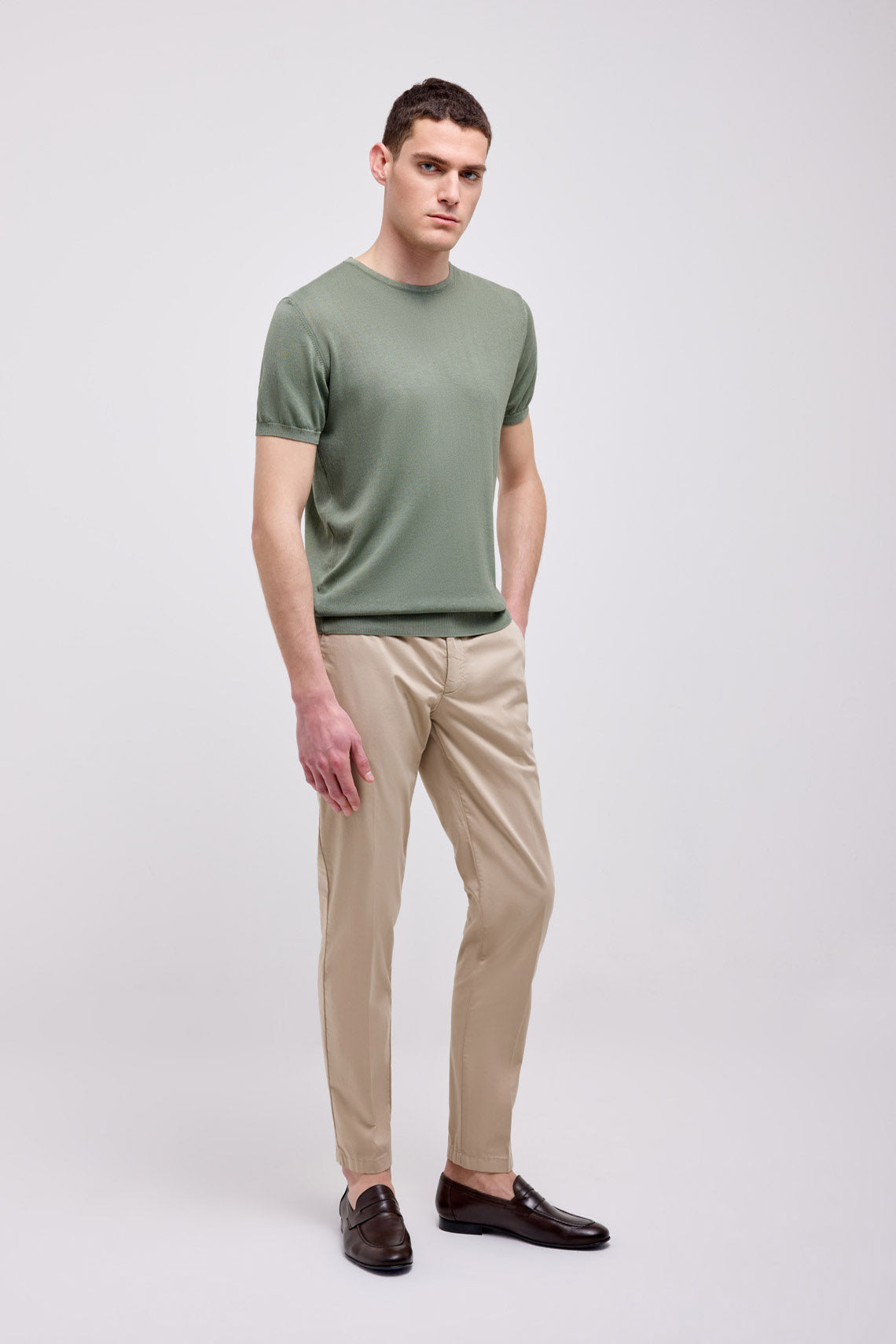 MAGLIA T-SHIRT MANICA CORTA IN CREPE