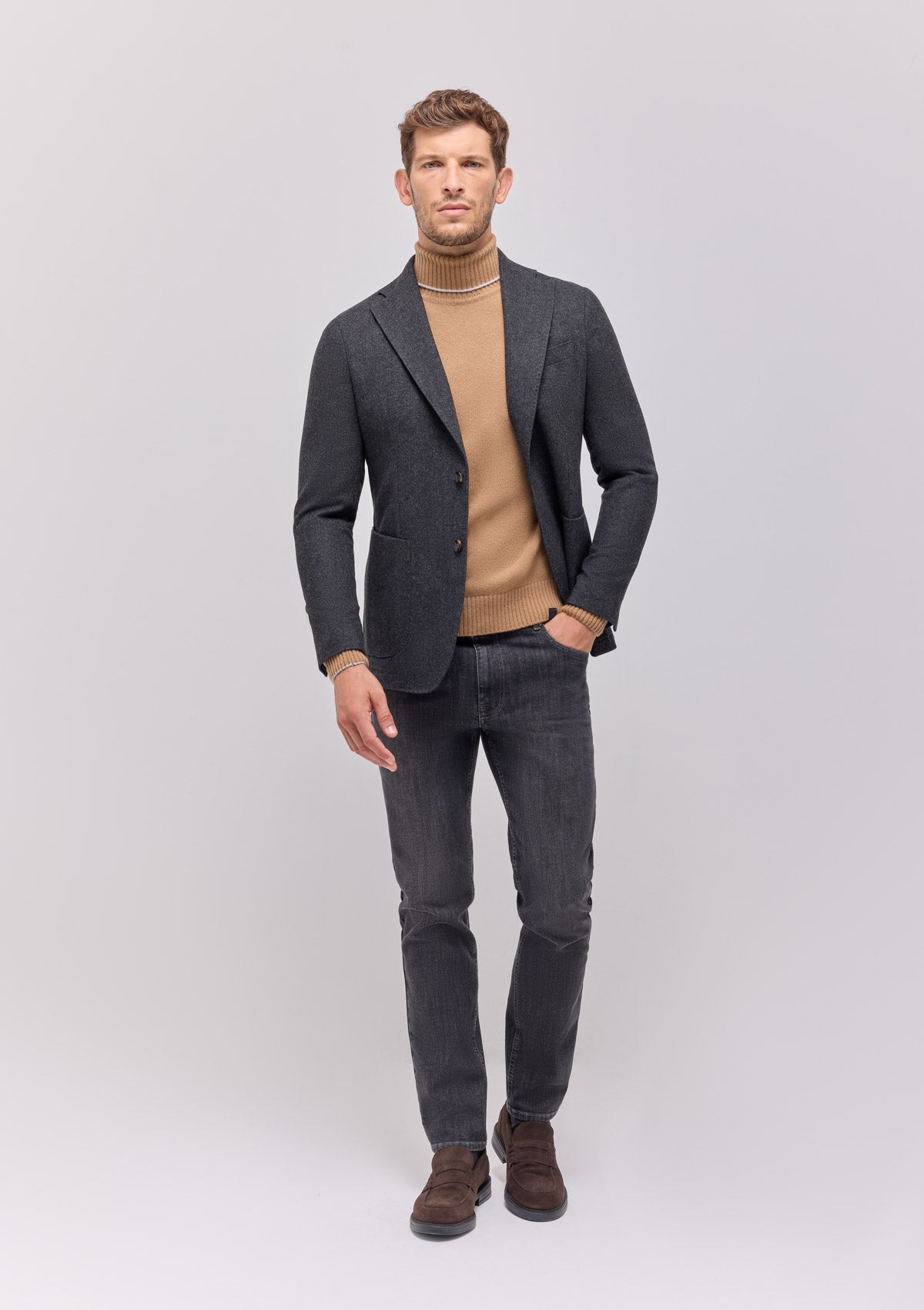GIACCA DUE BOTTONI TESSUTO MISTO LANA |4792|