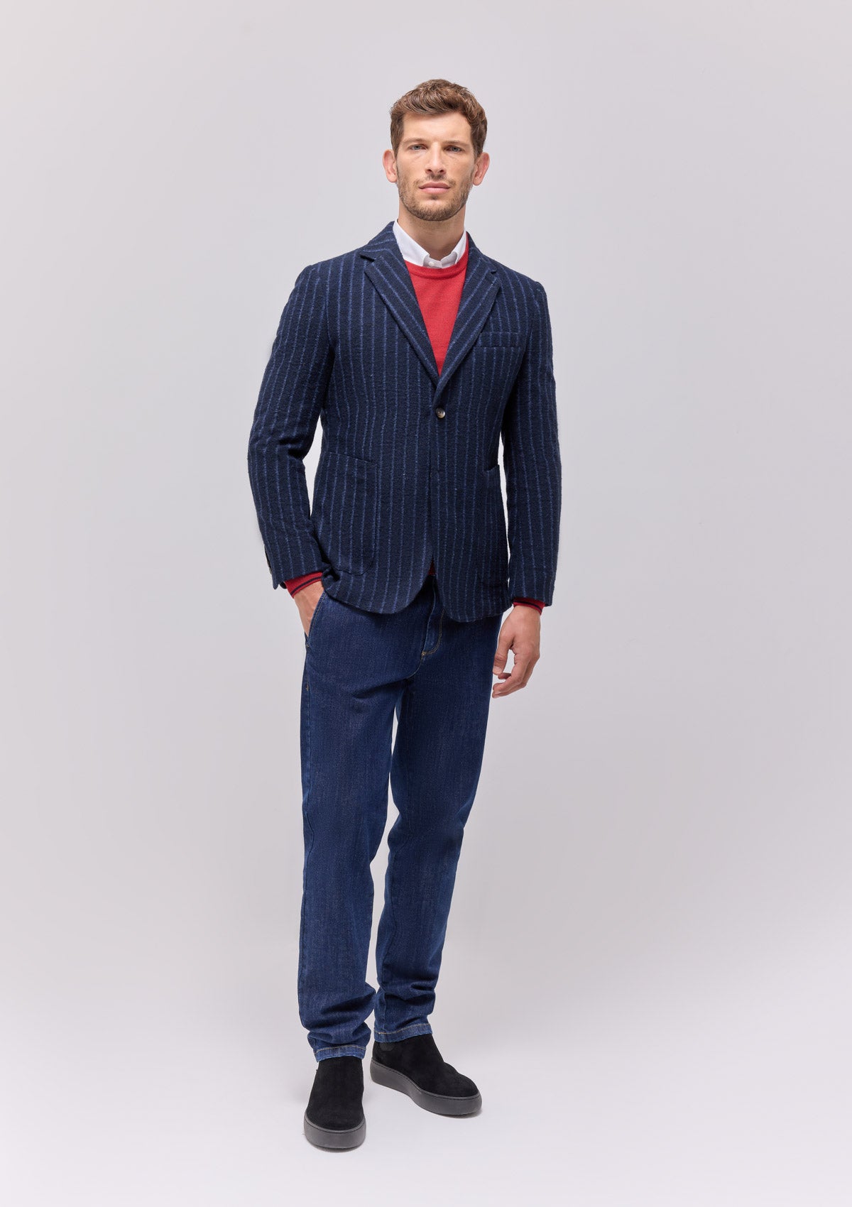 GIACCA JERSEY  MISTO LANA GESSATA |5061|