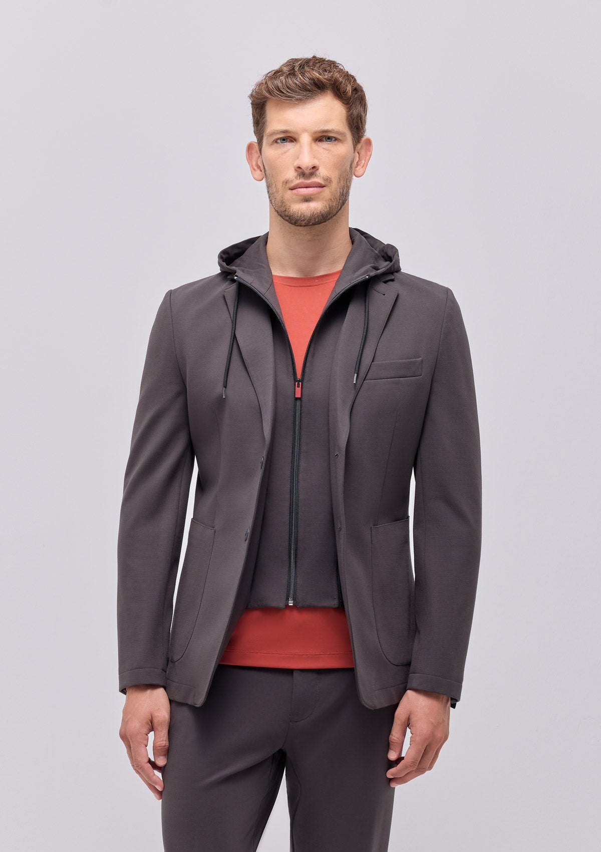 GIACCA JERSEY TECNICO CON PETTORINA E CAPPUCCIO |4798|