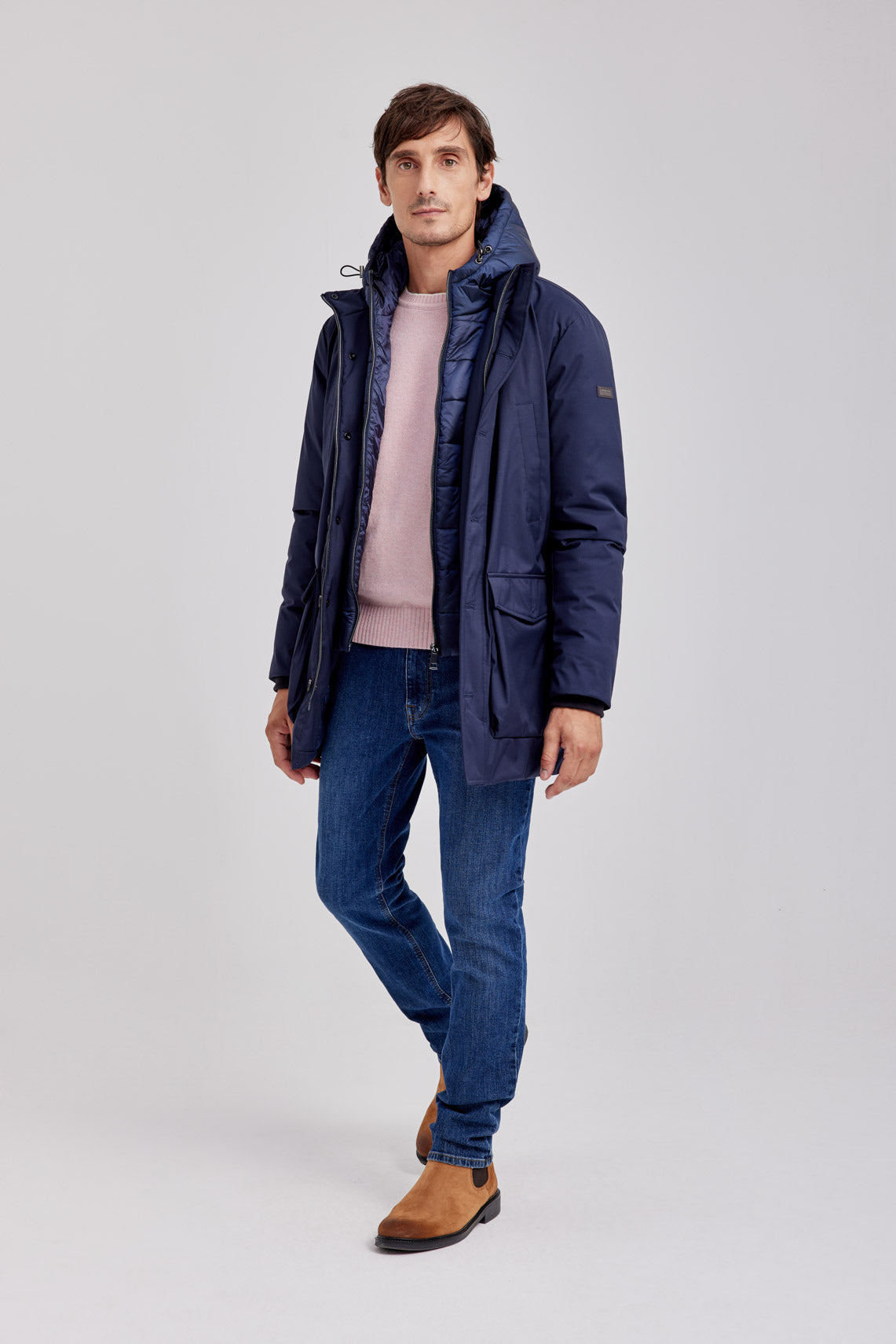 PARKA  LUNGO CON CAPPUCCIO  |6175|