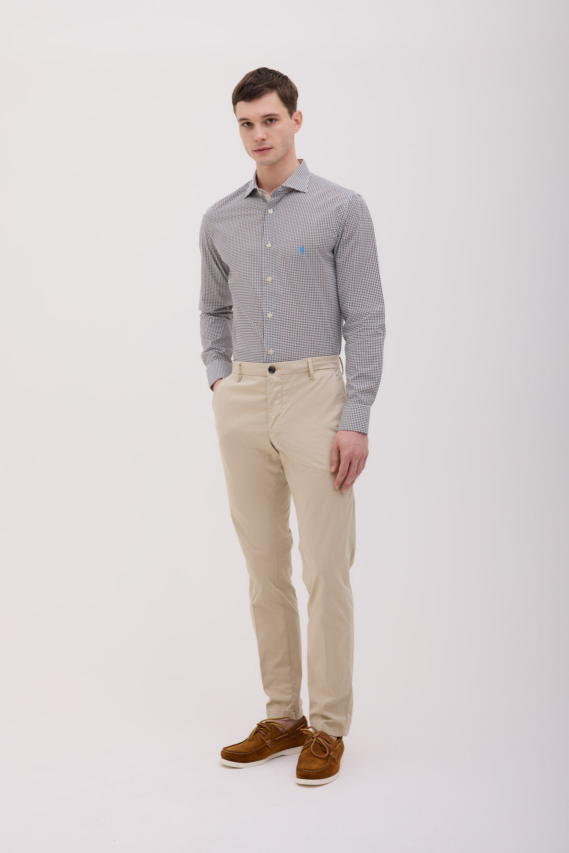PANTALONE CHINO IN RASO STRETCH