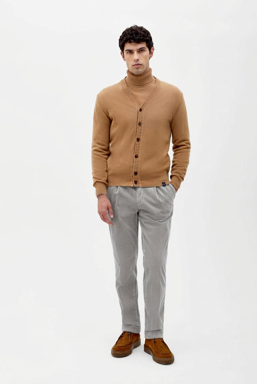 PANTALONE CHINO SOVRATTINTO ELASTICIZZATO CON UNA PENCES