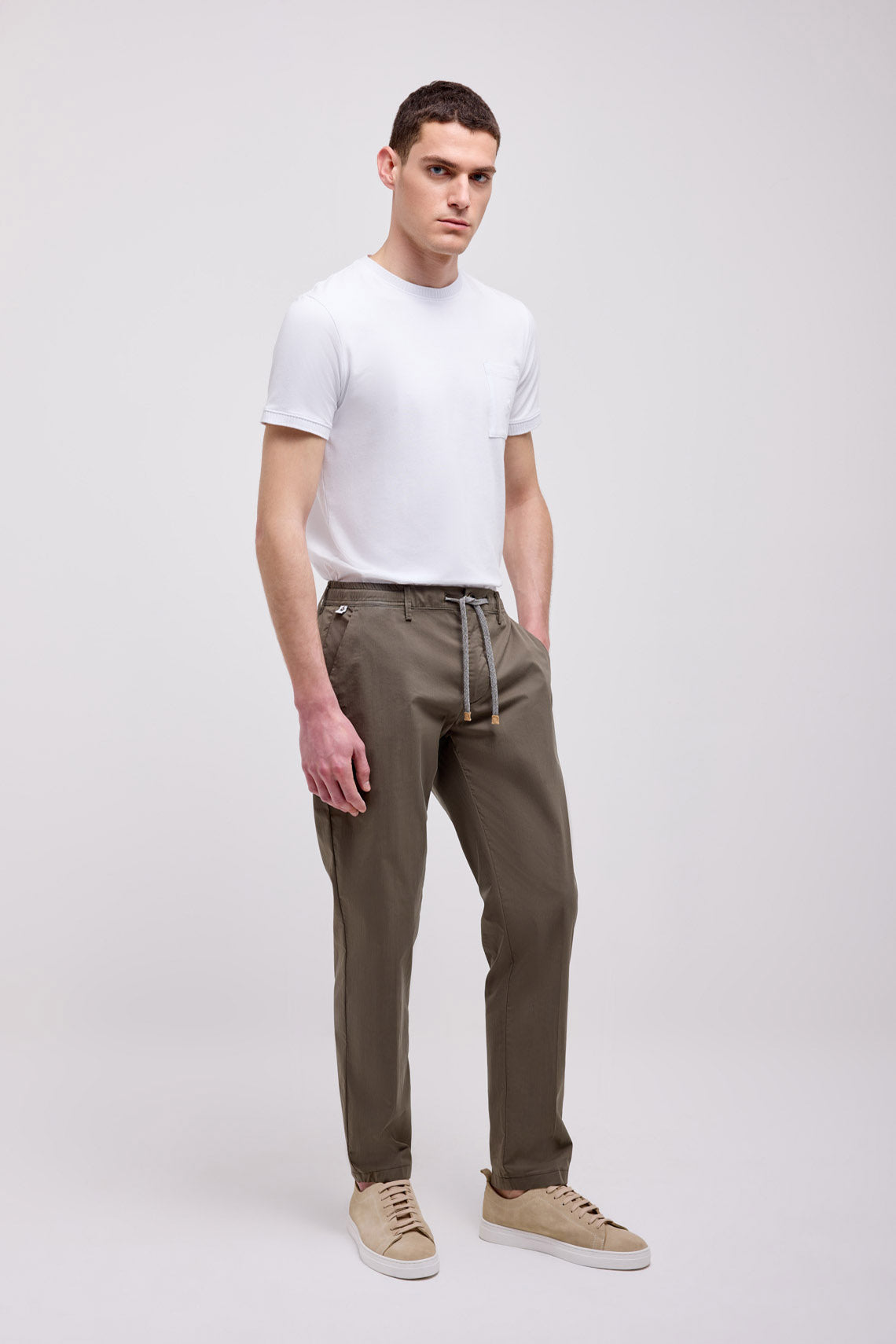 PANTALONE IN LINO CON COULISSE IN VITA