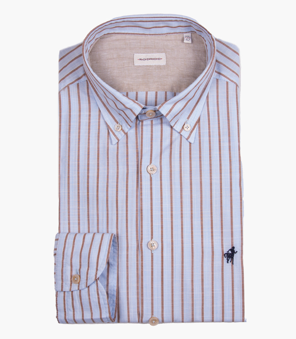 CAMICIA COLLO BUTTON DOWN IN PURO COTONE